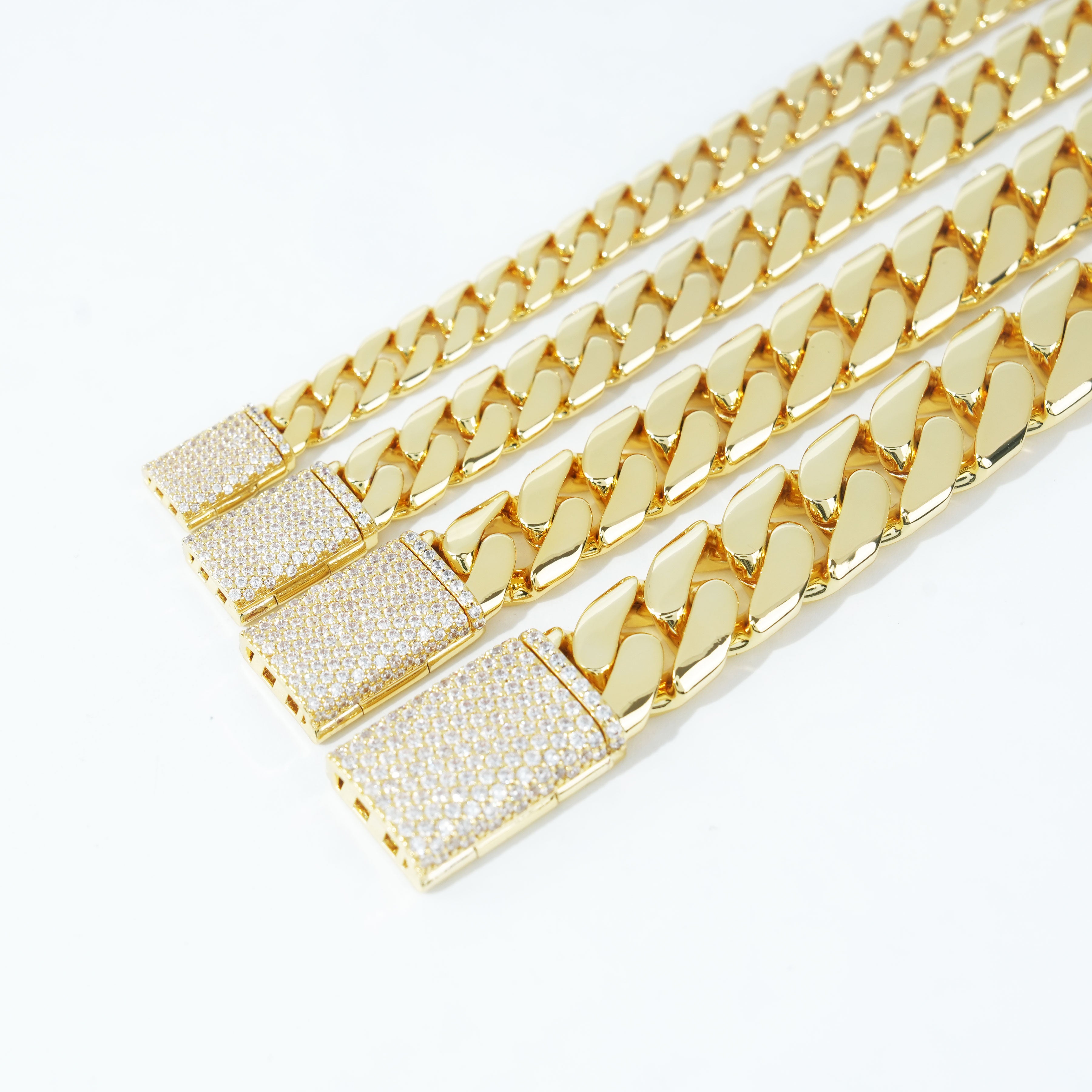 New Release Iced Clasp Prong Miami Cuban Link Chain