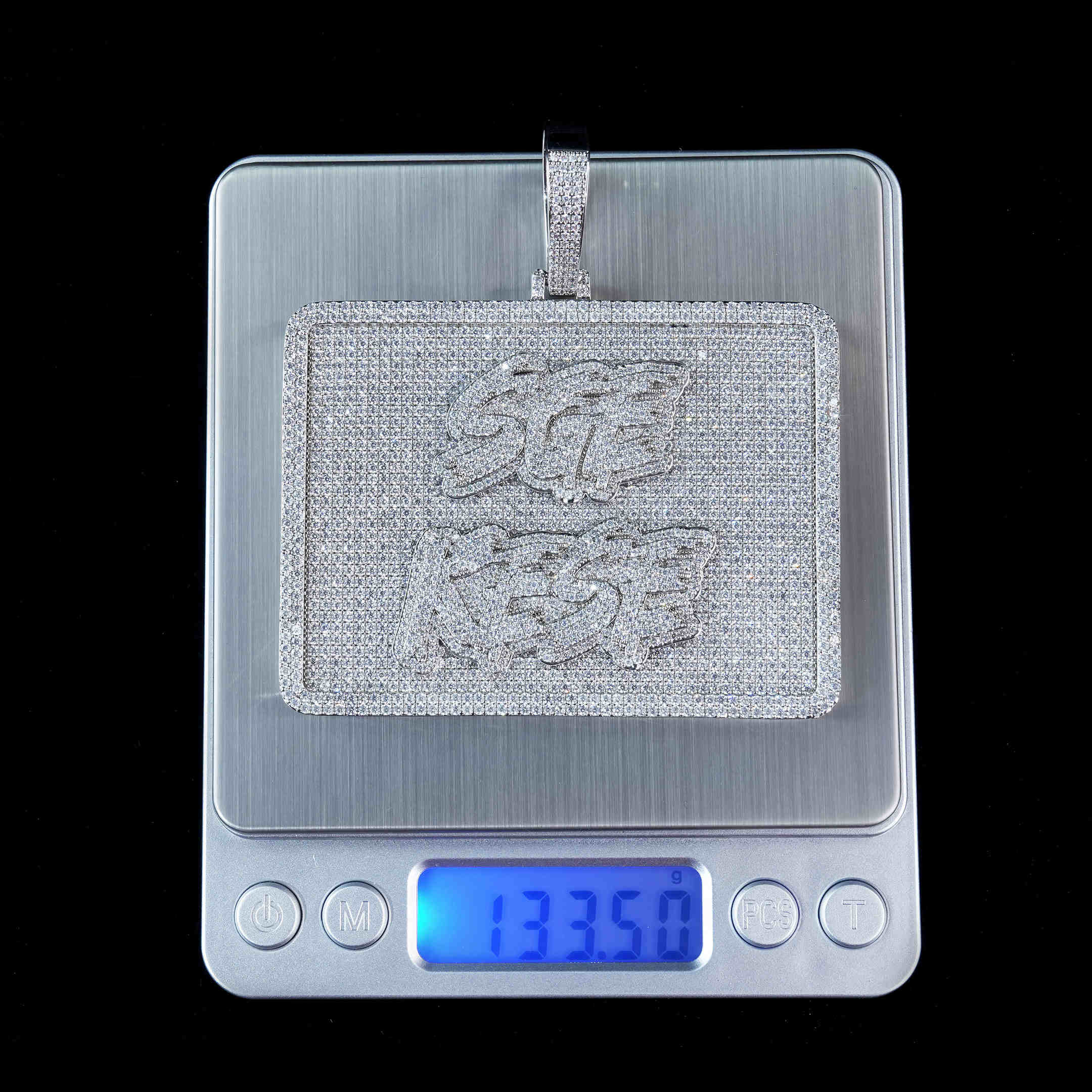 Custom 3D Big Square Pendant