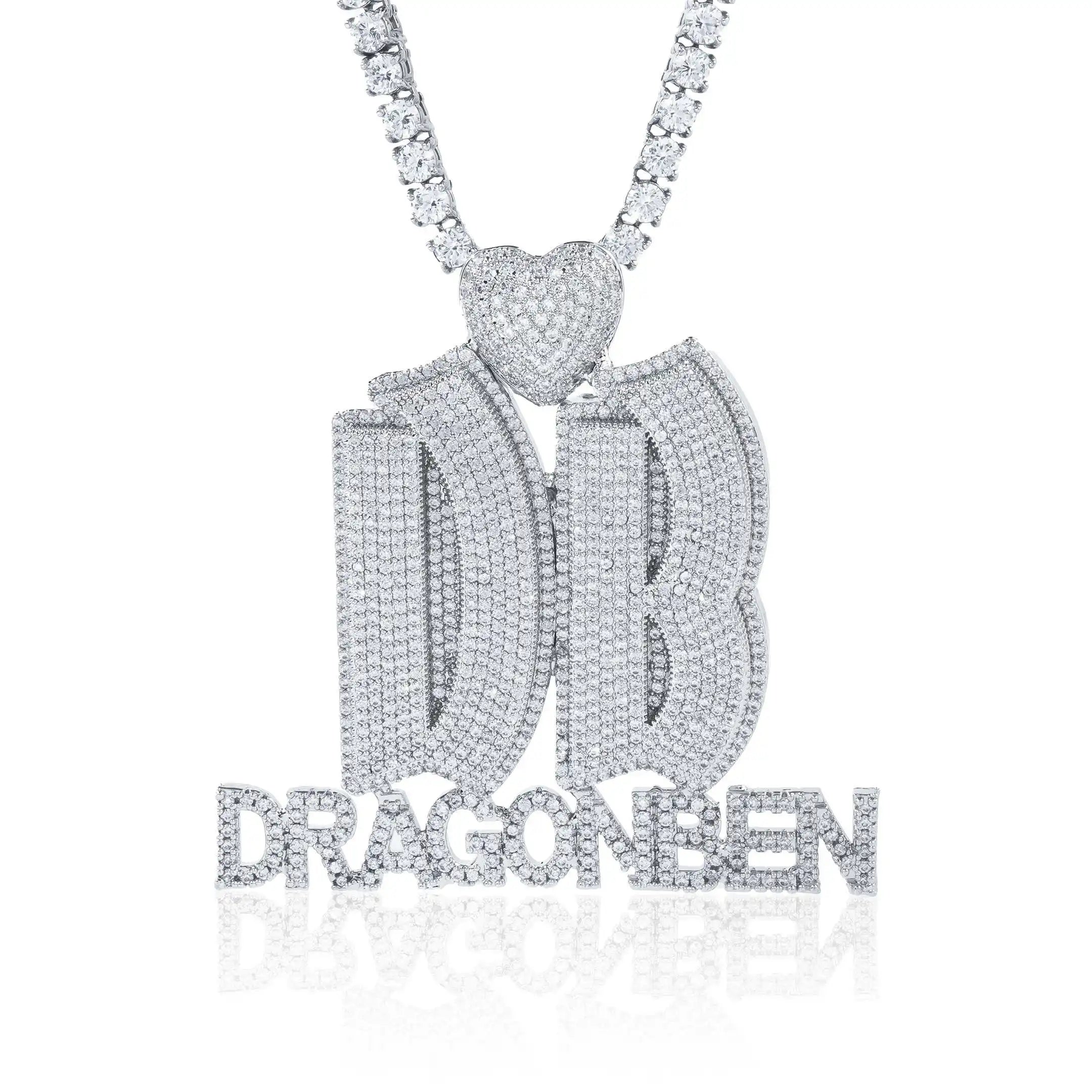 Custom Heart Bail Letter Pendant