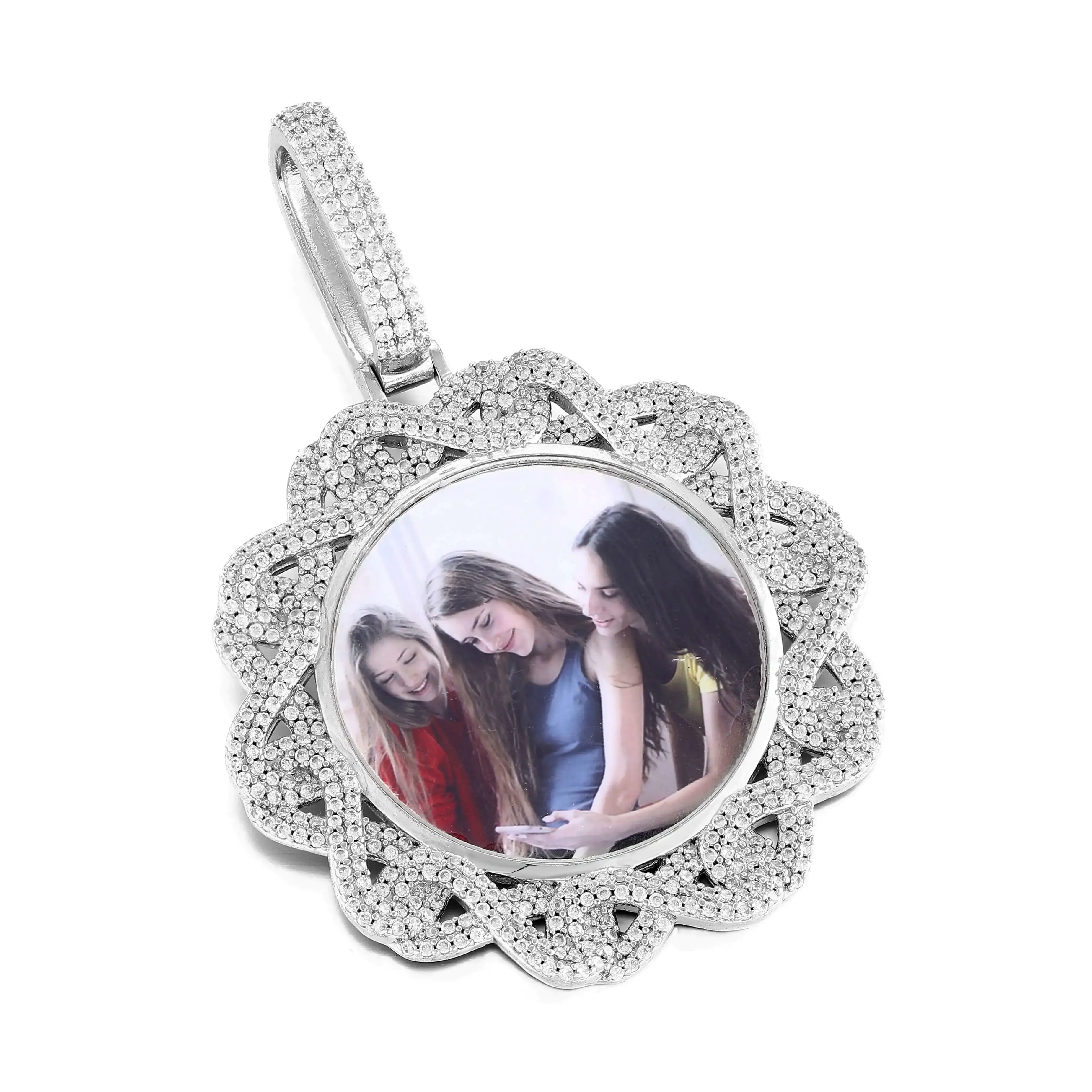 Custom Crown of Thorns Photo Pendant