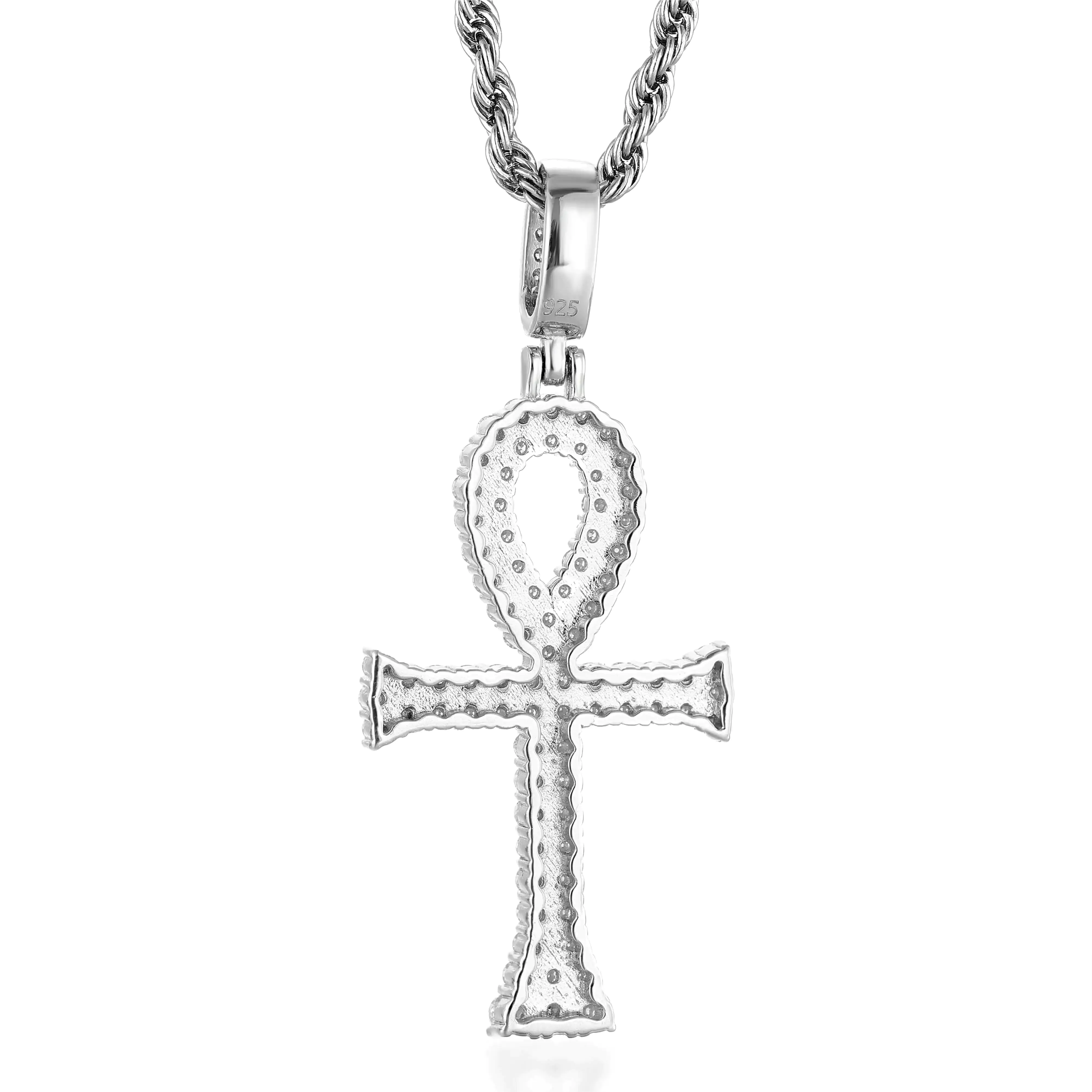 S925 Moissanite Ankh Pendant