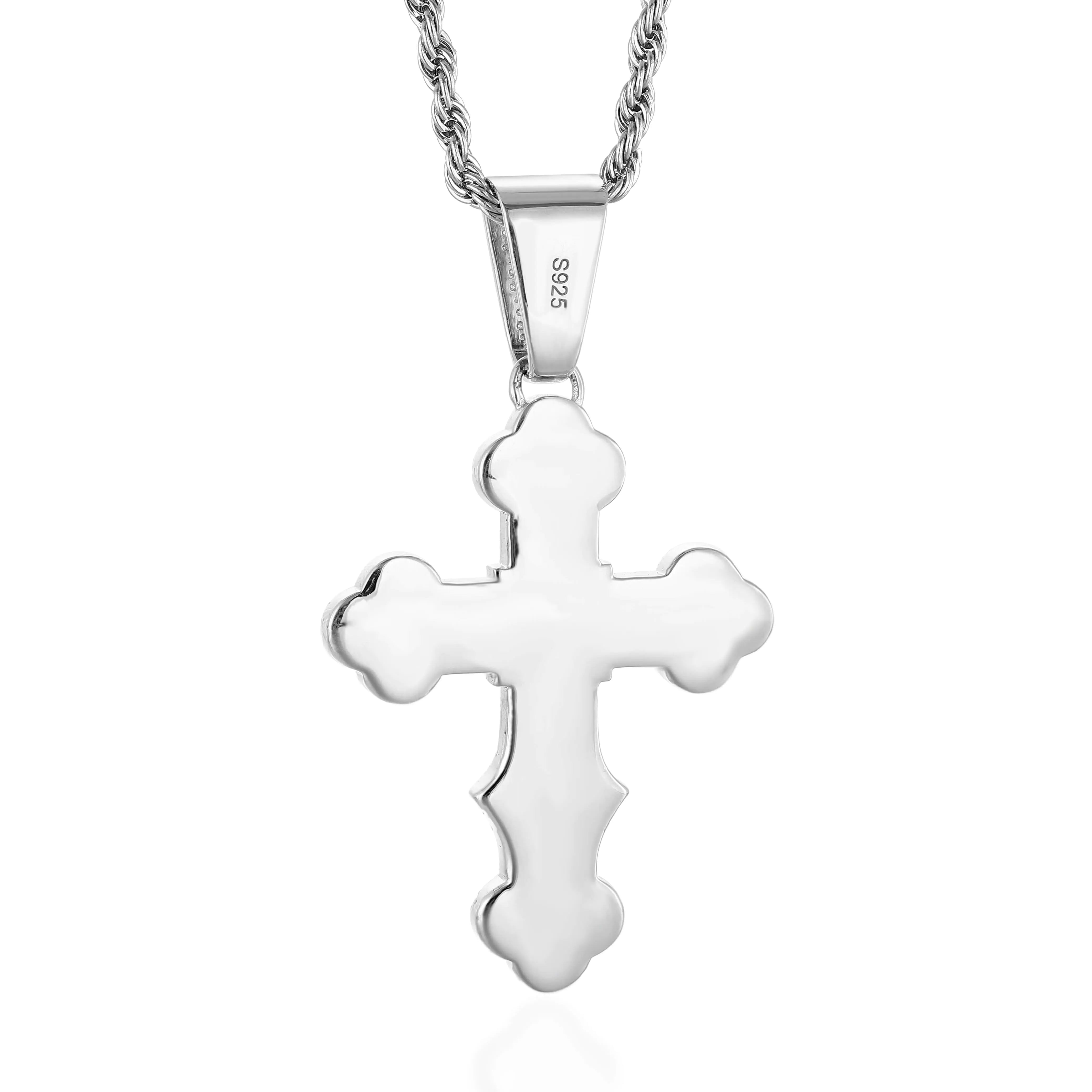 S925 Moissanite Jesus Cross Pendant