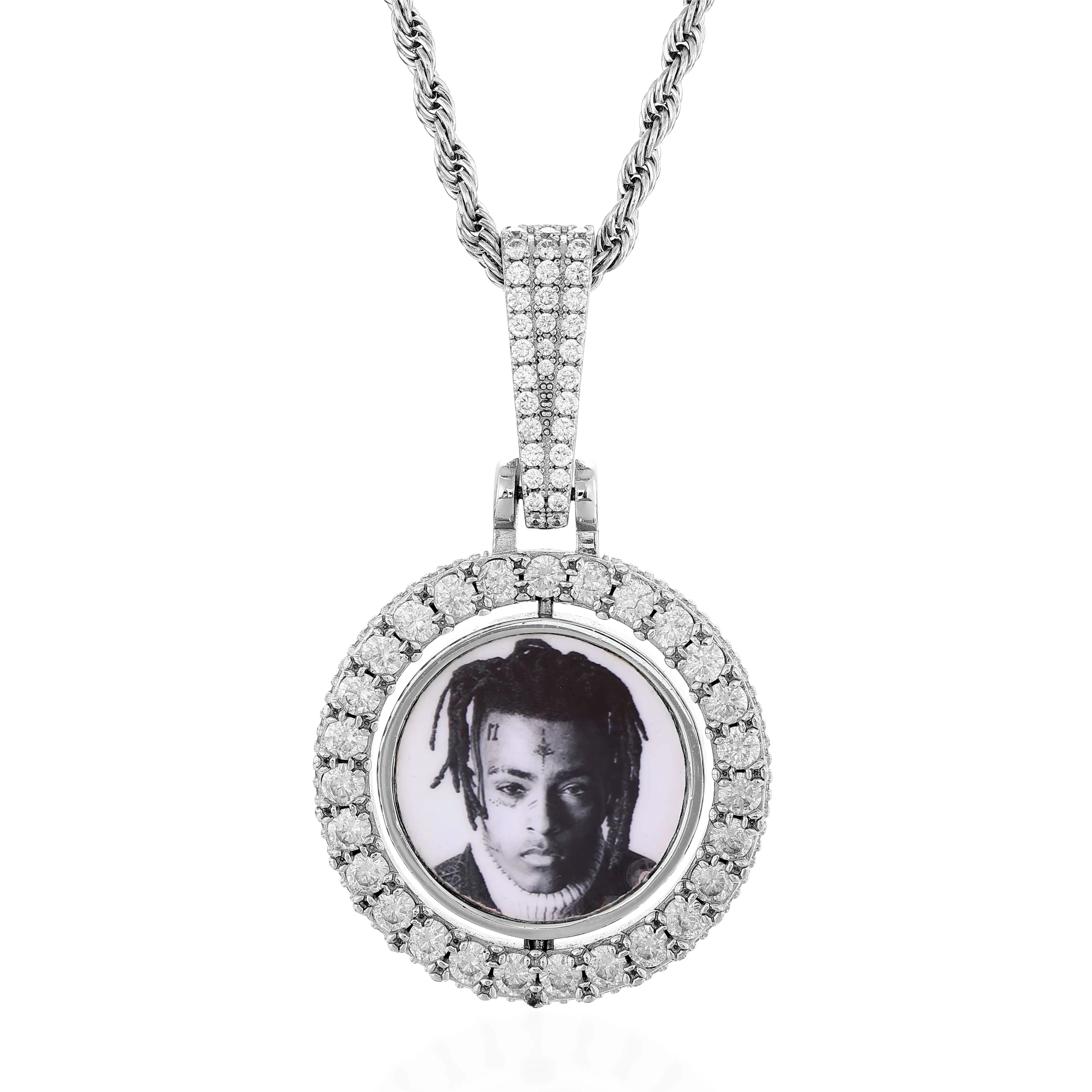 Custom Double Sided Rotating Photo Pendant