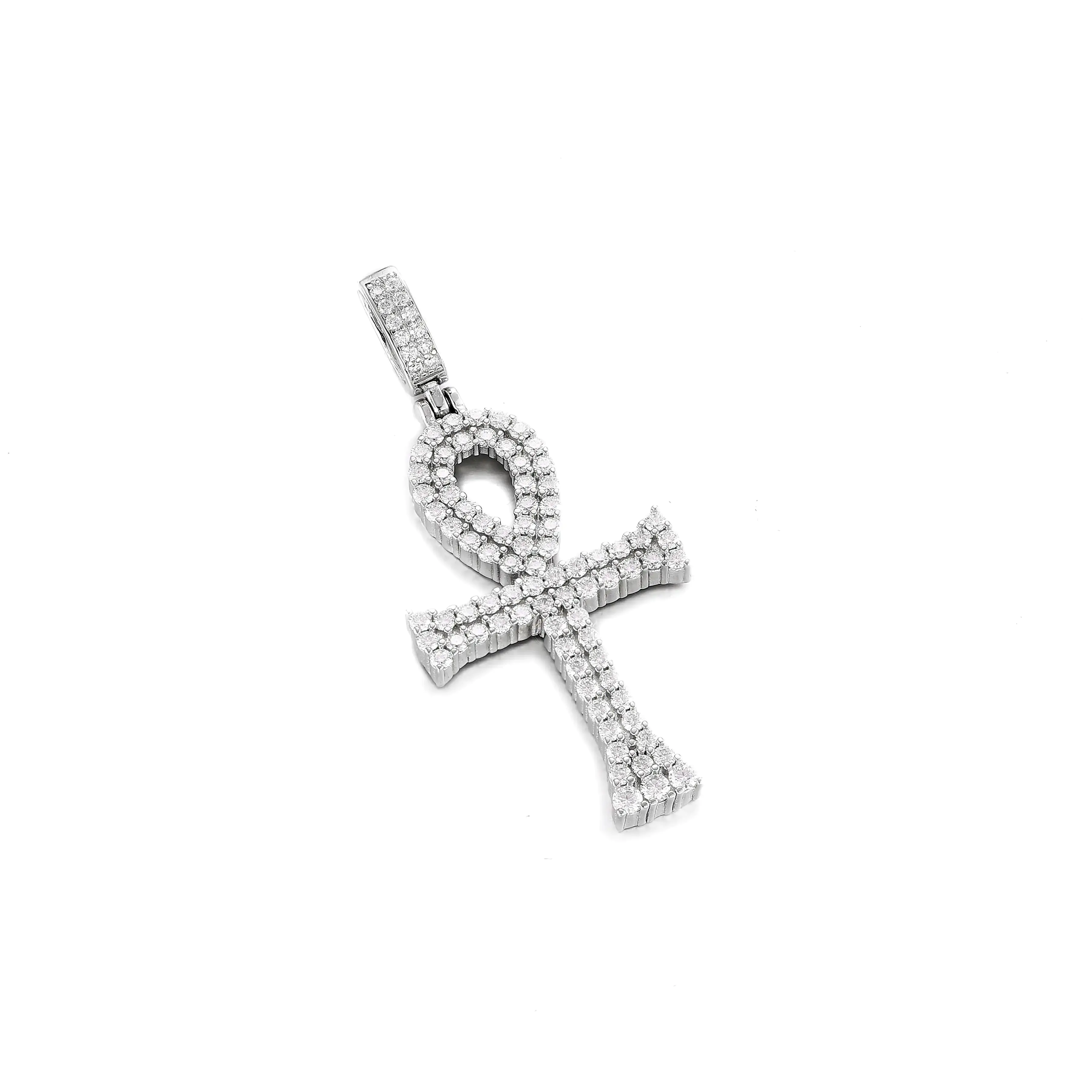S925 Moissanite Ankh Pendant
