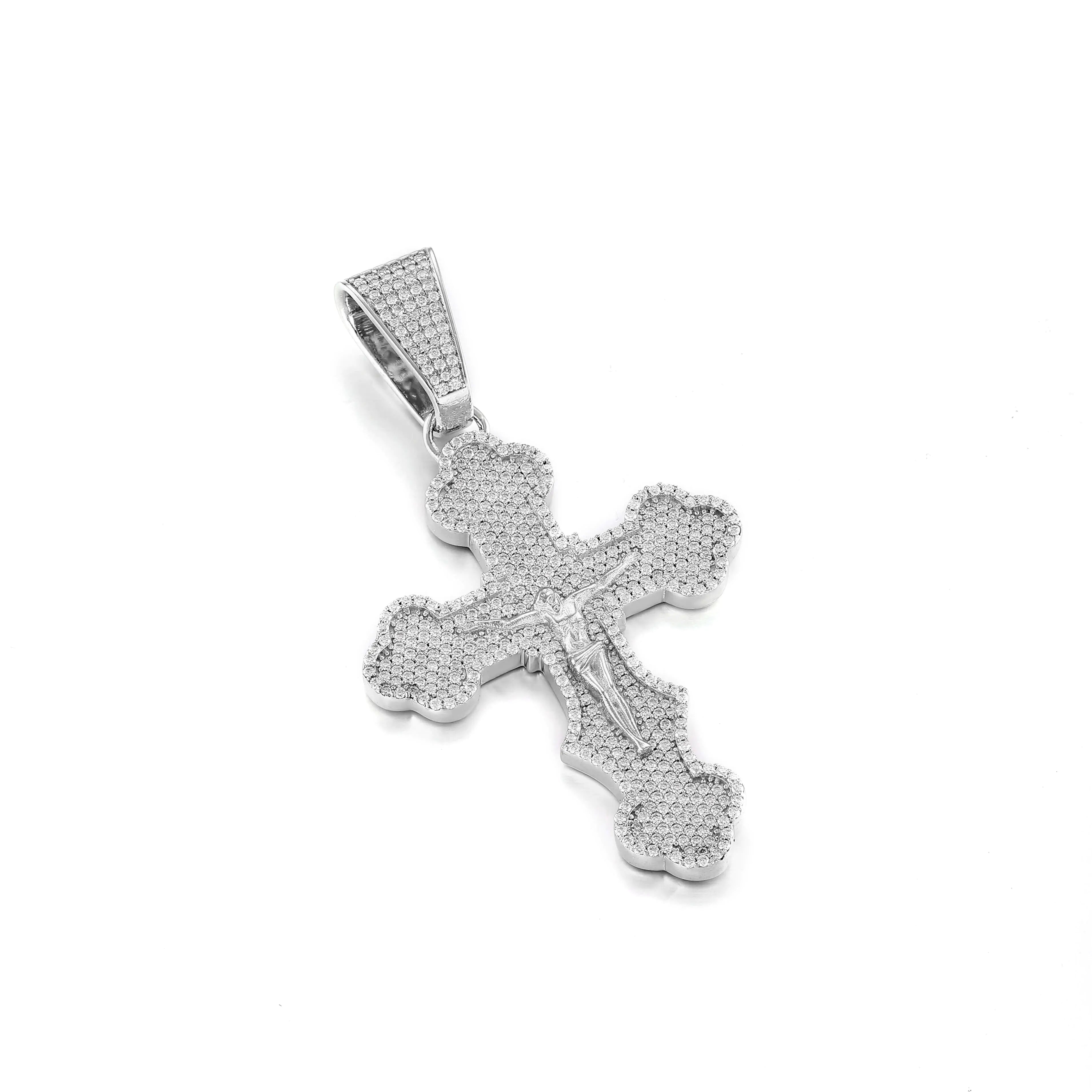 S925 Moissanite Jesus Cross Pendant