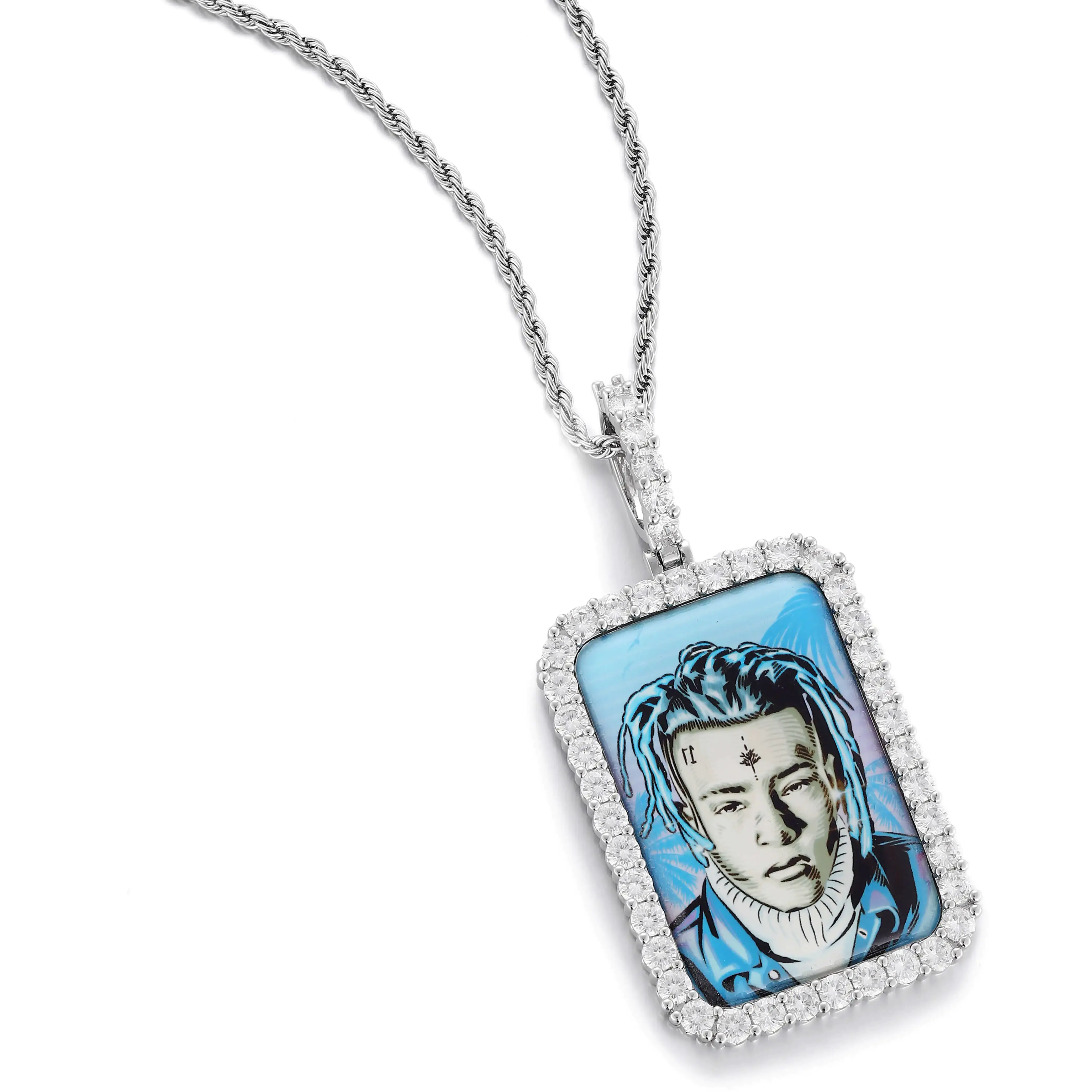 Custom Square Photo Pendant