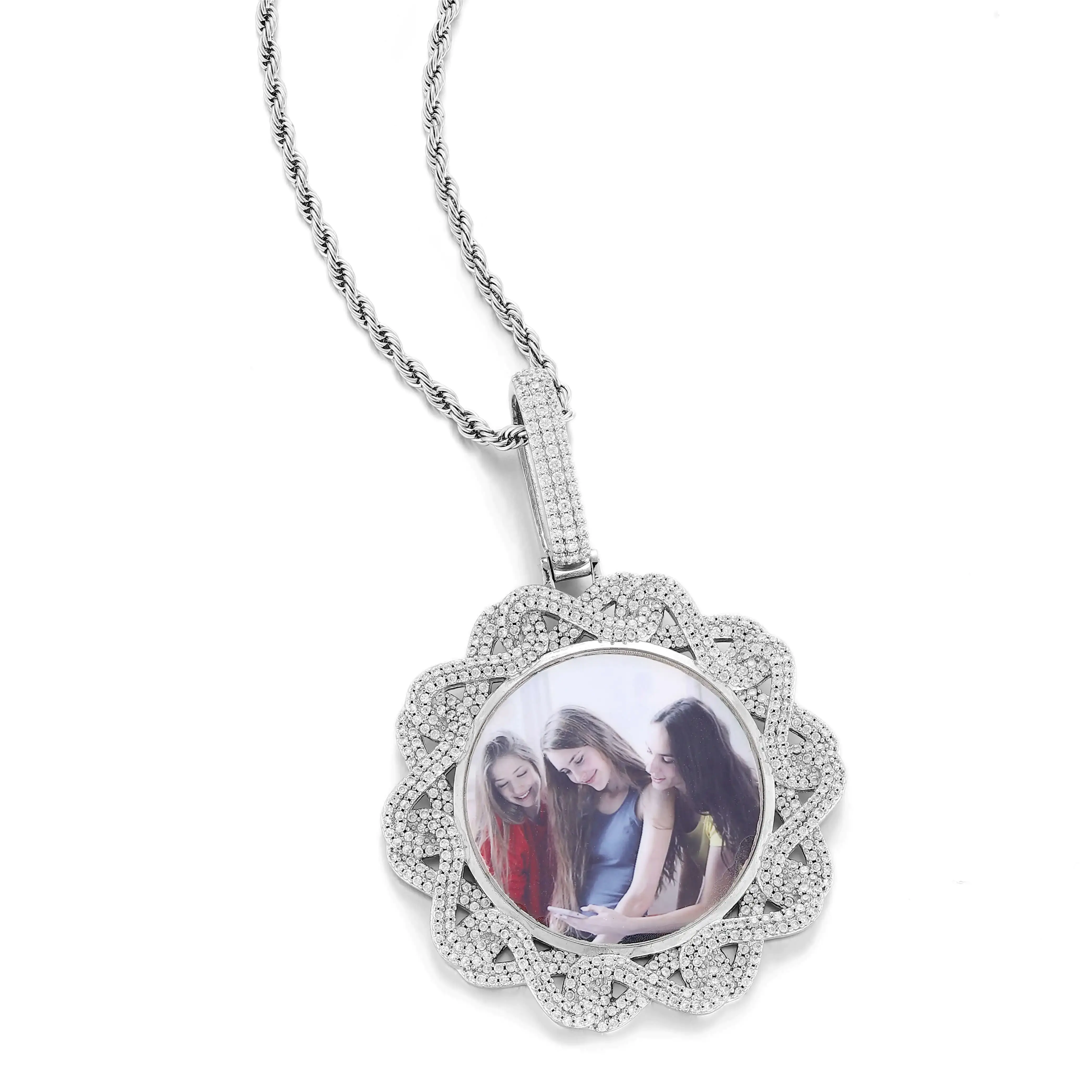 Custom Crown of Thorns Photo Pendant