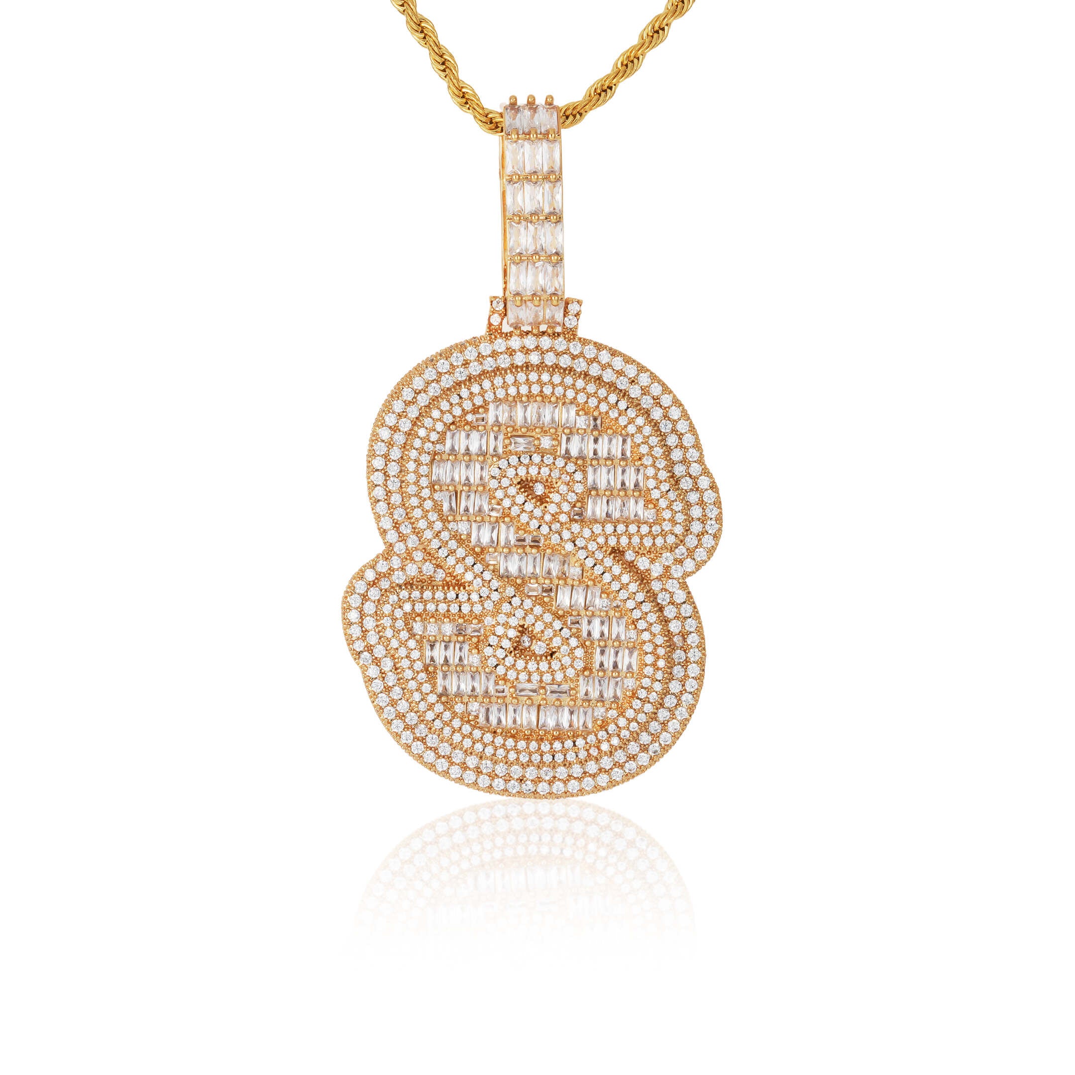 Custom Baguette Letter Pendant