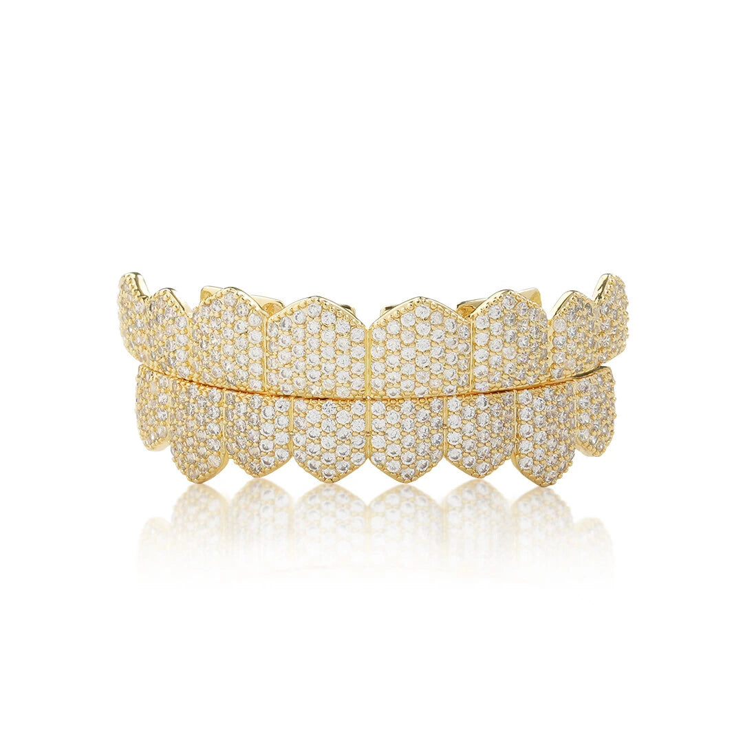 Custom Honeycomb Setting Iced Grillz