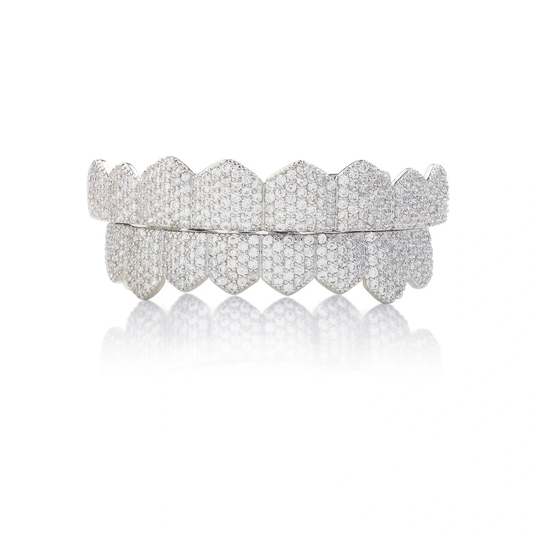 Custom Honeycomb Setting Iced Grillz