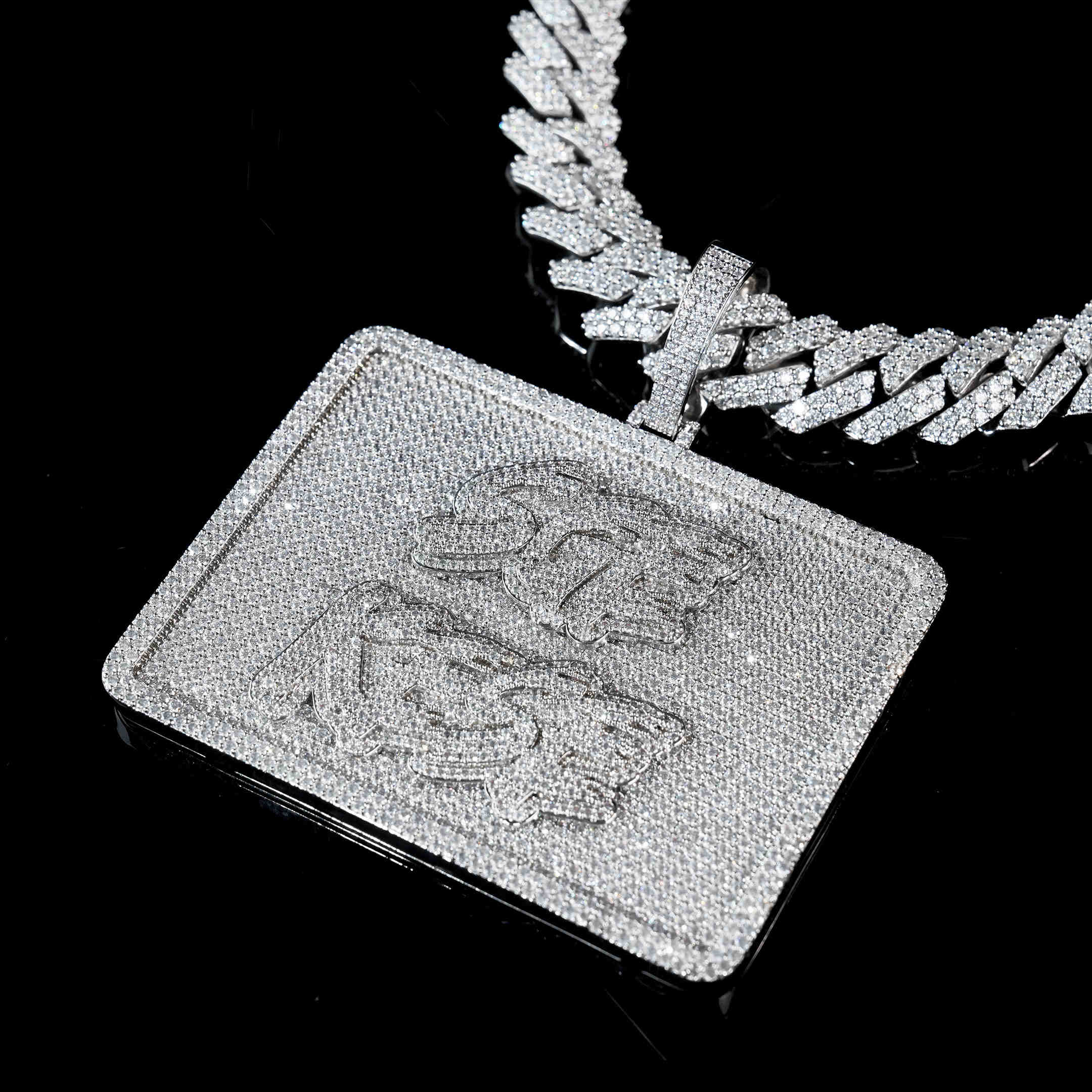 Custom 3D Big Square Pendant