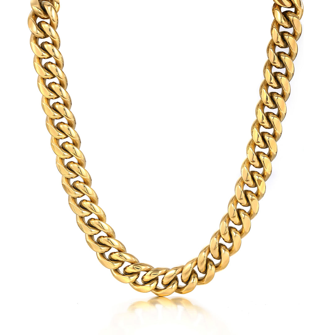 12MM Iced Out Clasp Miami Cuban Link Set