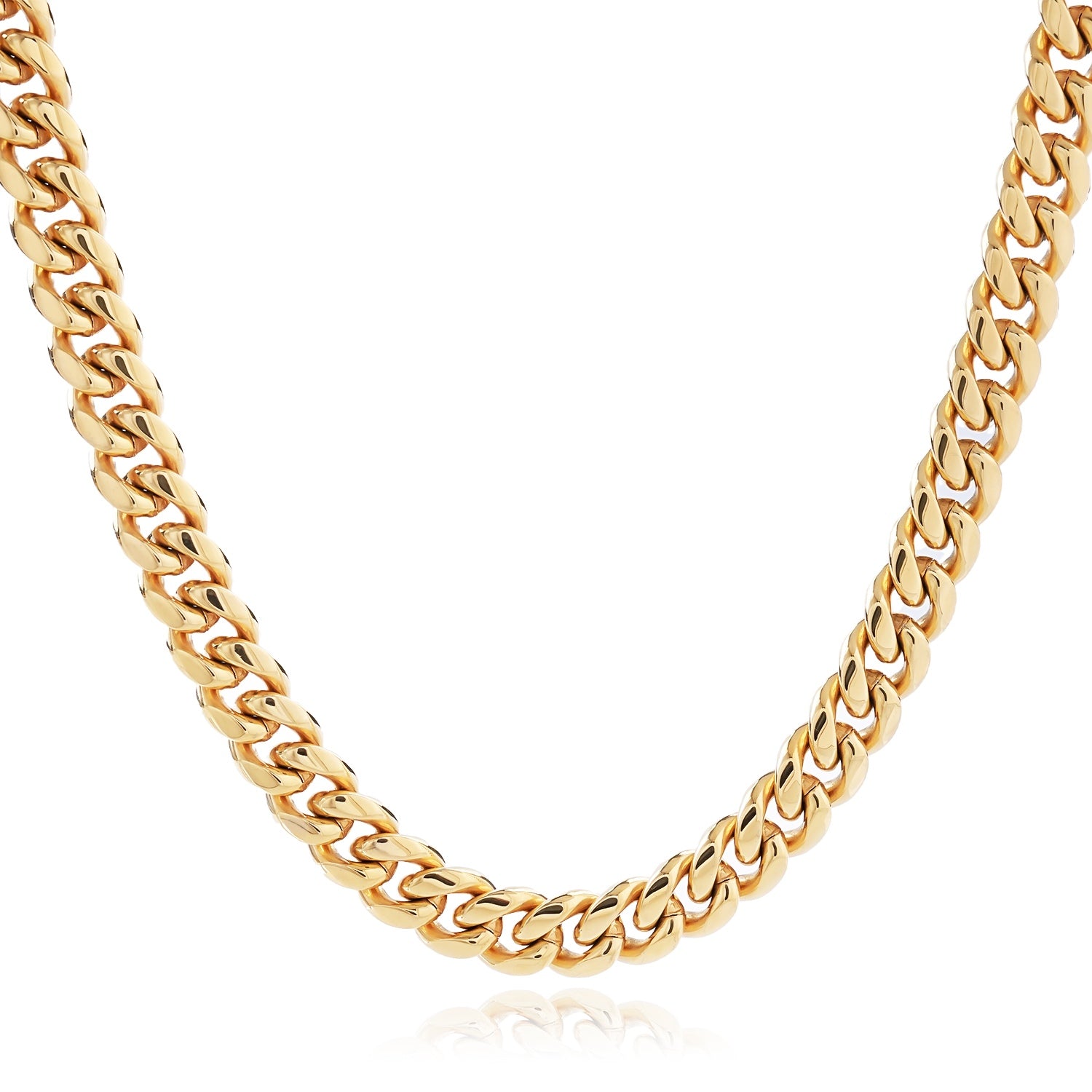 Silver Moissanite Clasp Miami Cuban Chain