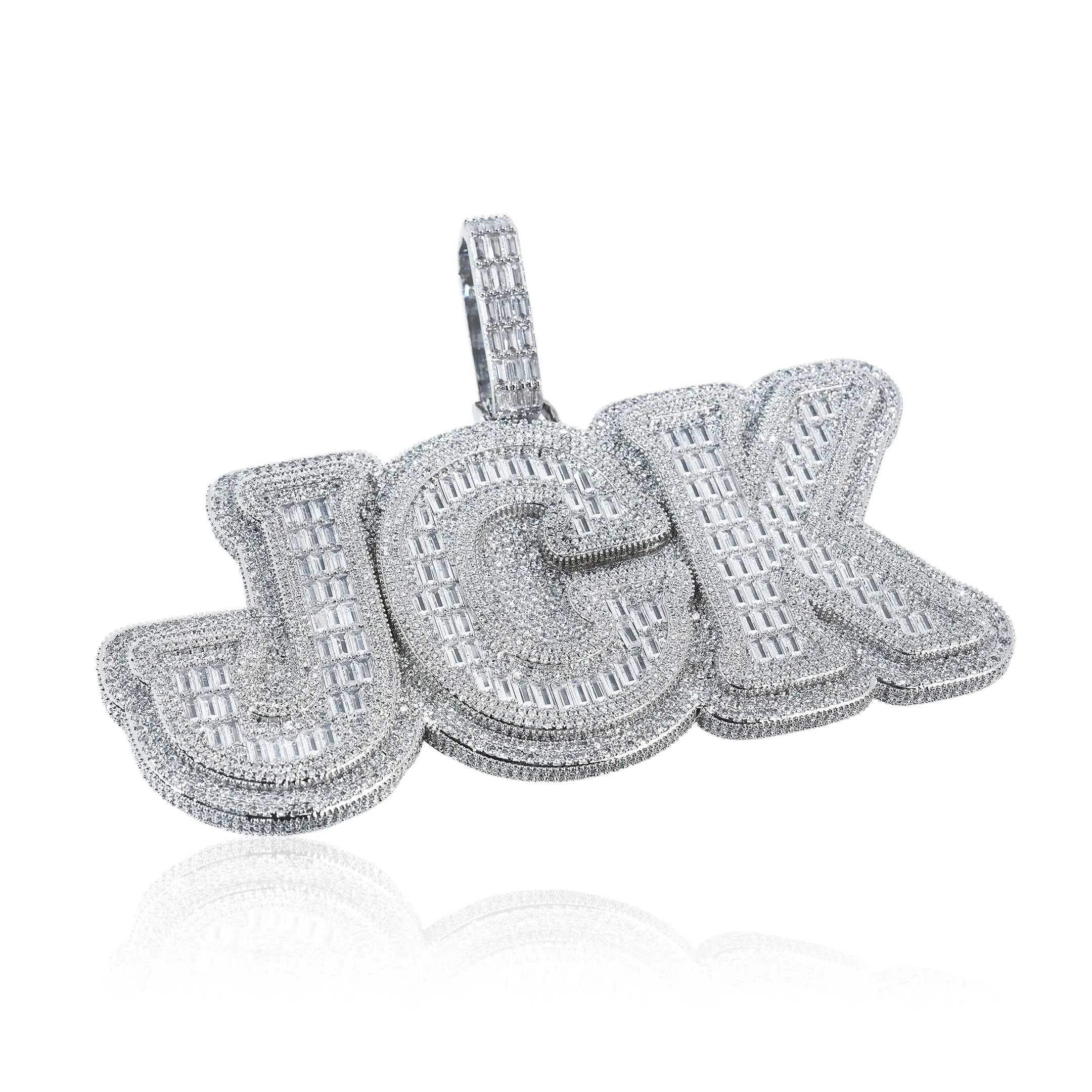 Custom Big Baguette Letter Pendant