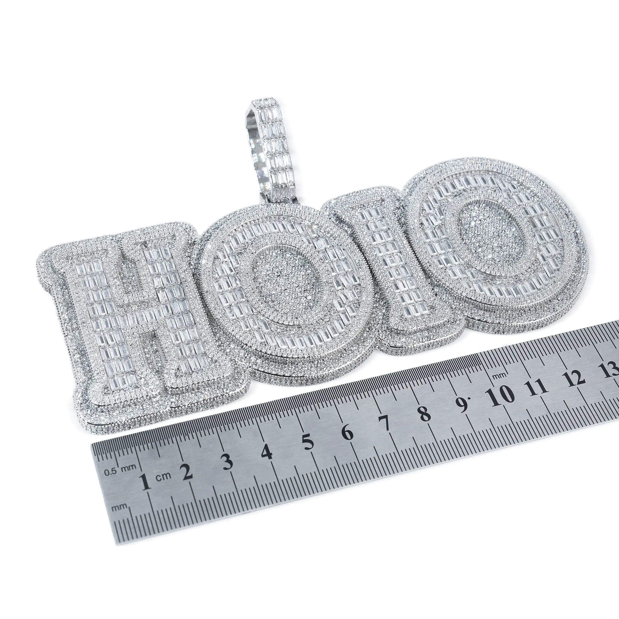 Custom Big Baguette Letter Pendant