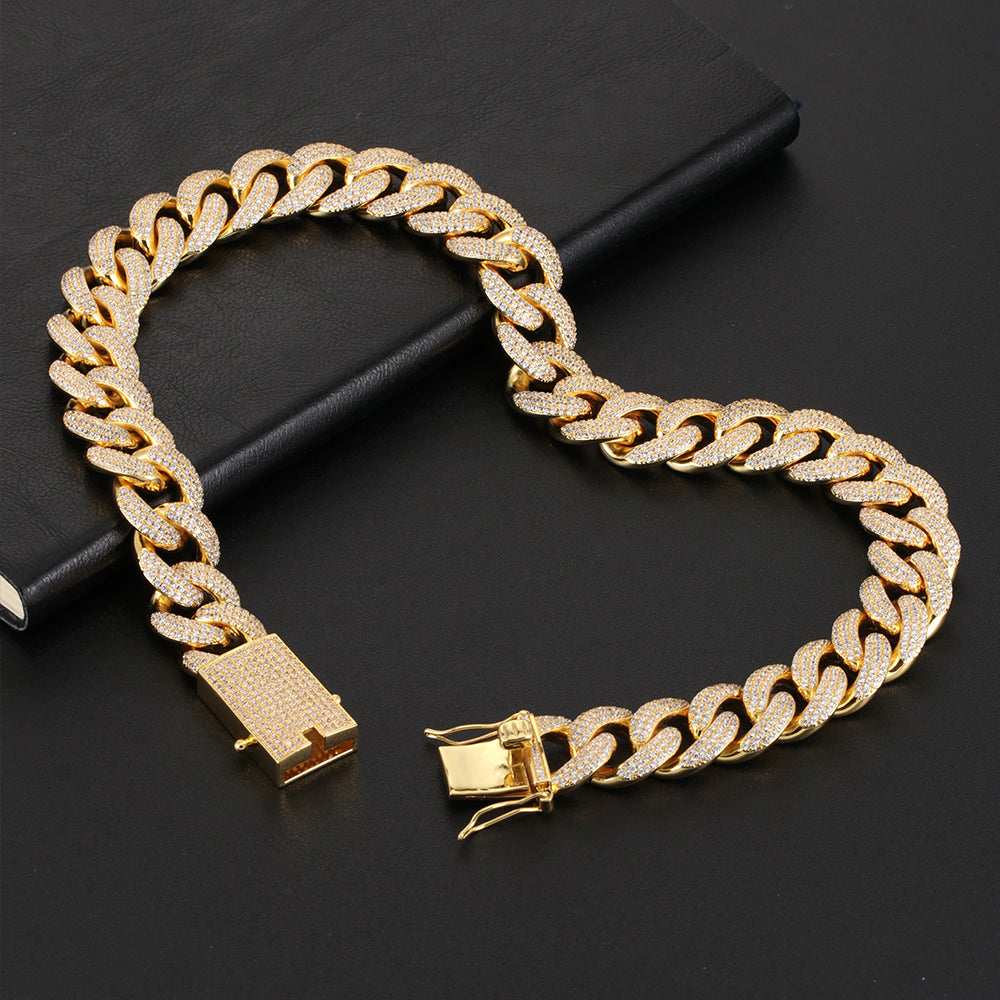 15MM Chunky Iced out Cuban Link Chain