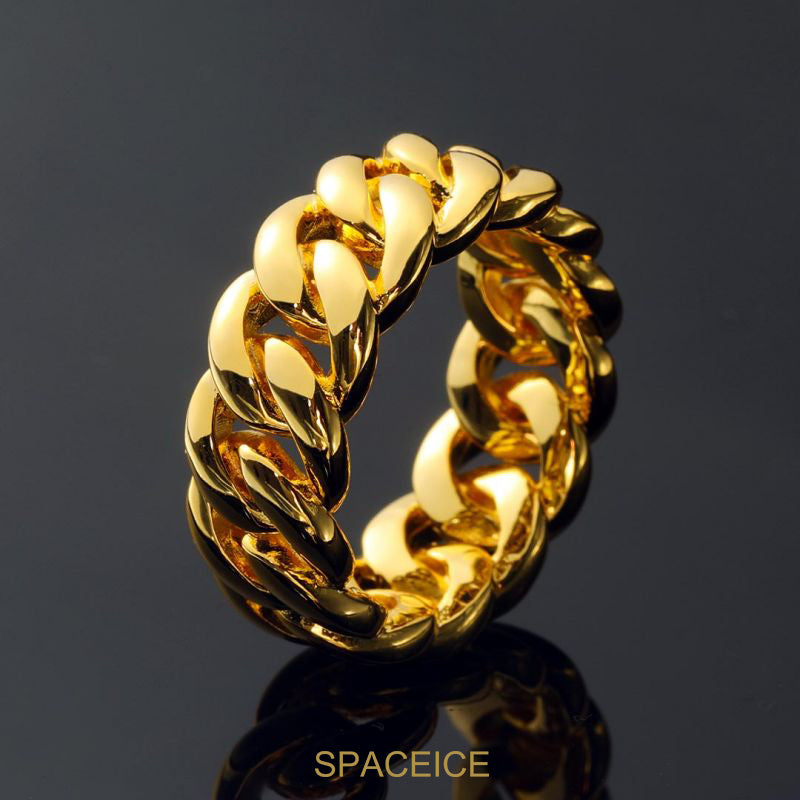Spaceice Maimi Cuban Link Ring