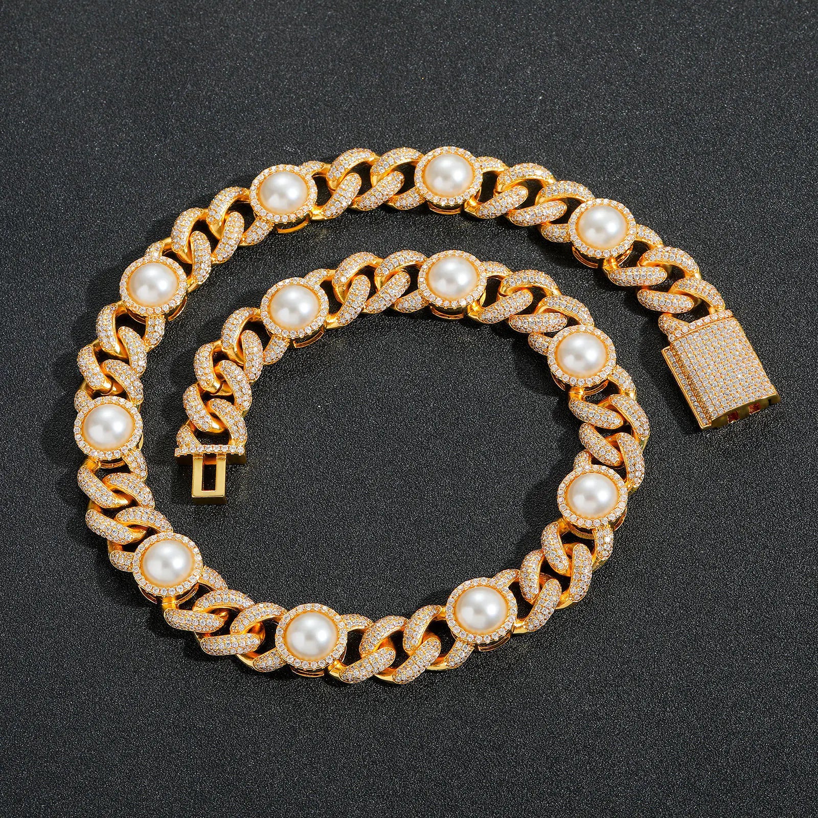 15MM Iced Pearl Cuban Chain