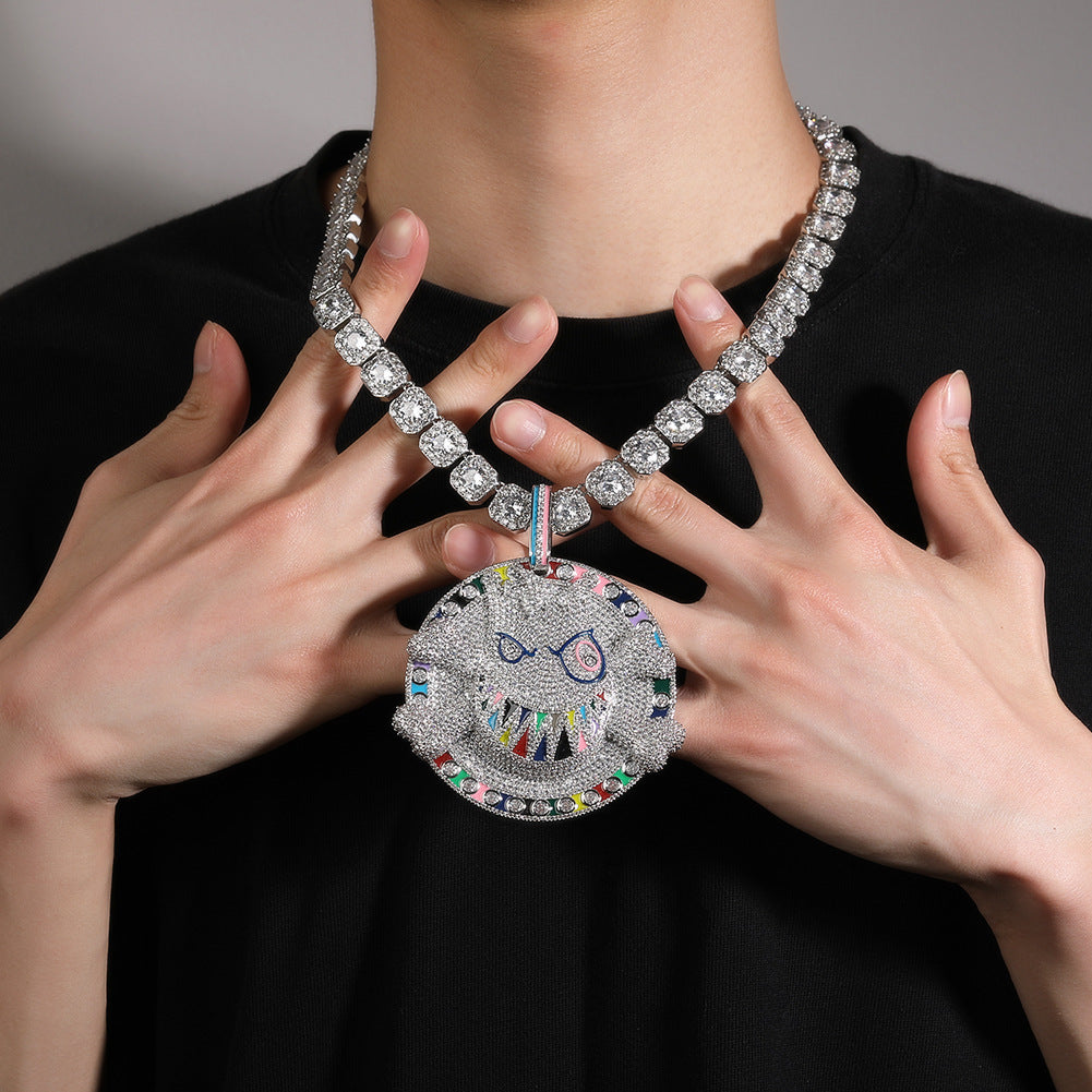 Custom Color Enamel Skull Pendant