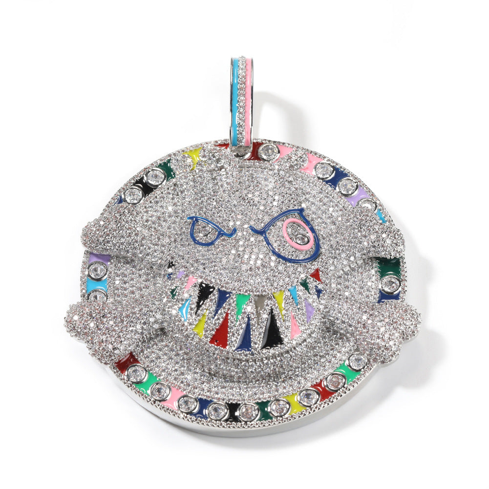 Custom Color Enamel Skull Pendant