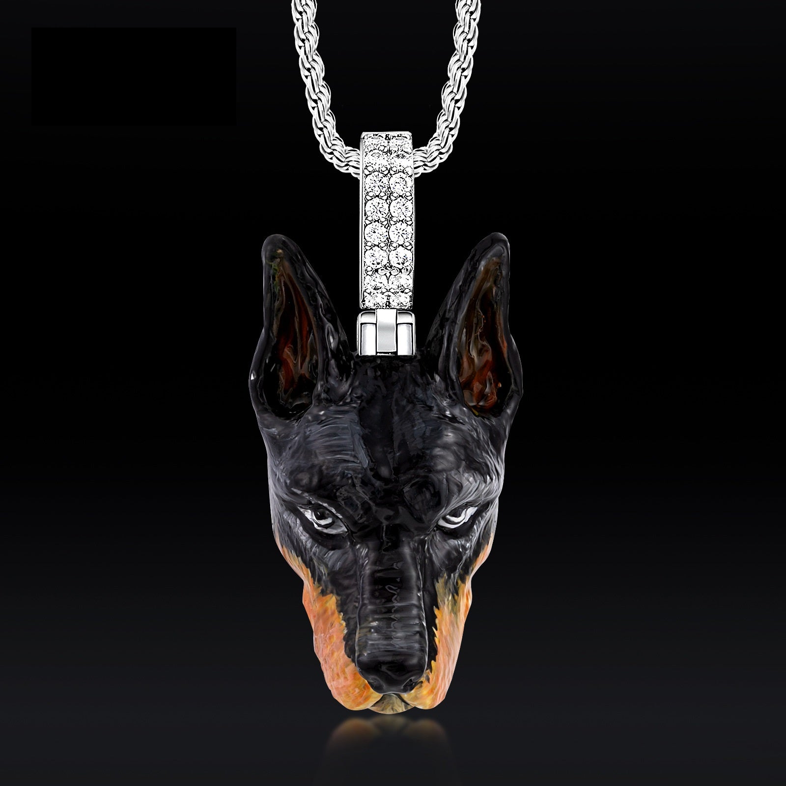 German Shepherd Dog Enamel Pendant