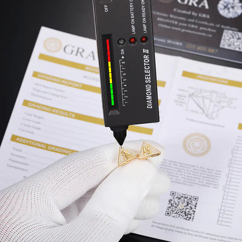 S925 Silver Moissanite Cleopatra Stud Earring