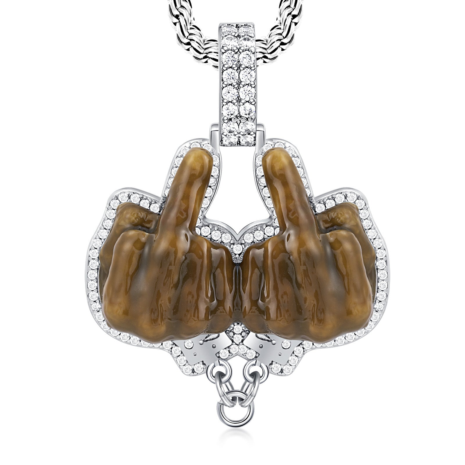 Gesture Set Enamel Pendant