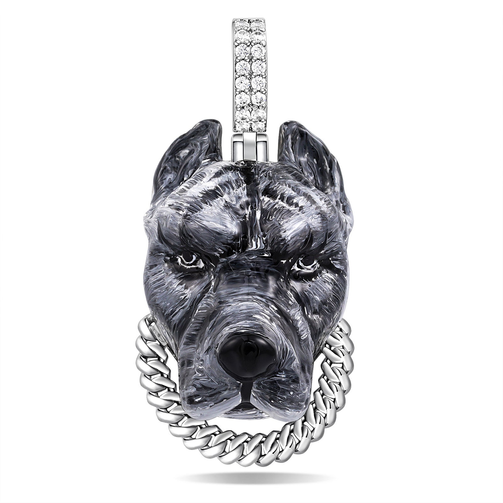 Bulldog Enamel Pendant