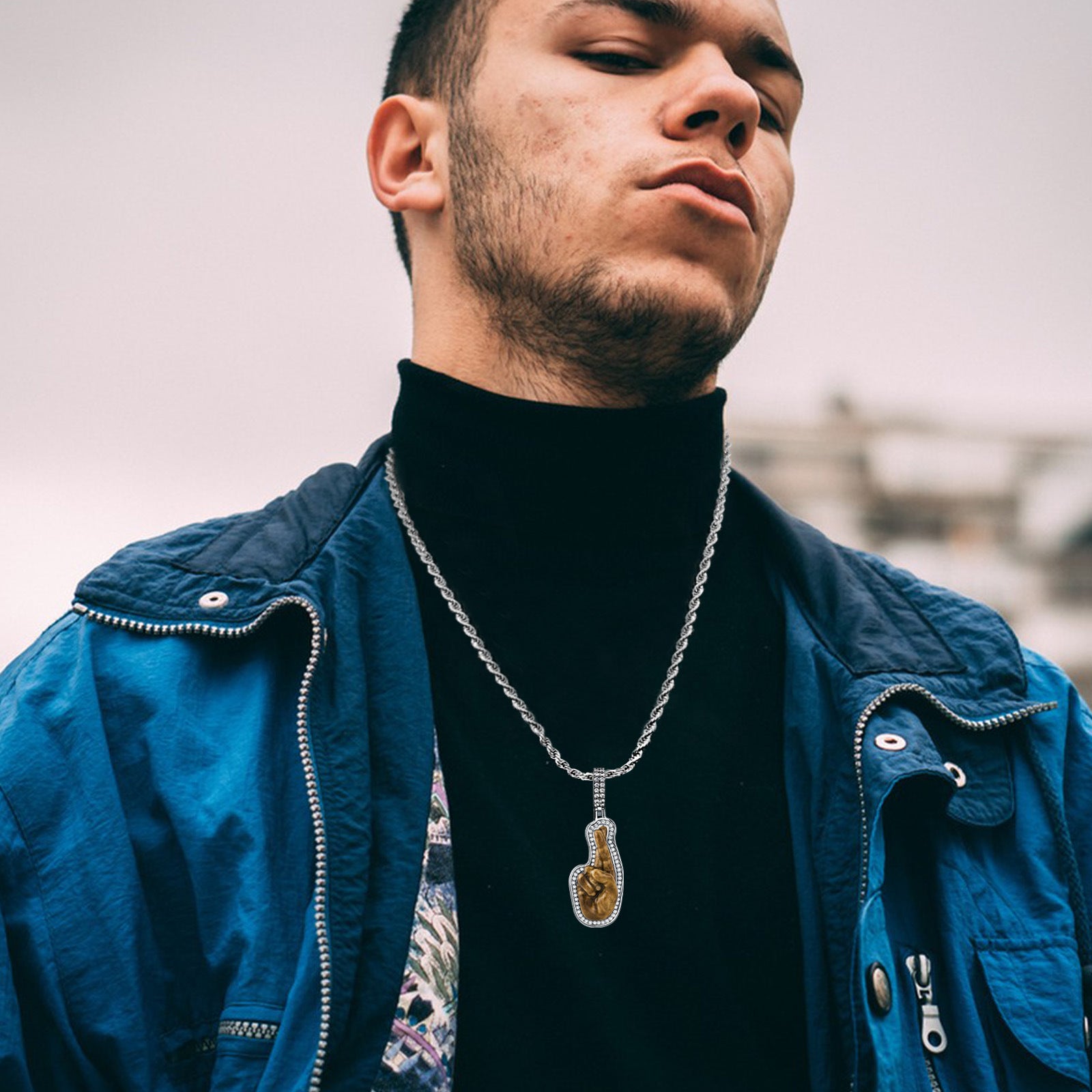 Gesture Set Enamel Pendant