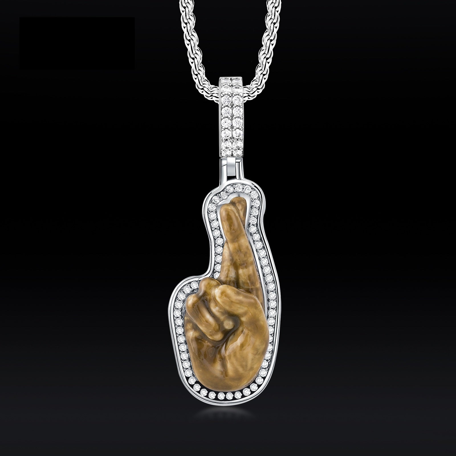 Gesture Set Enamel Pendant