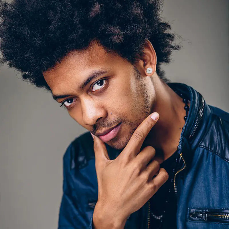 S925 Silver  Moissanite  Cross Hola Stud Earring