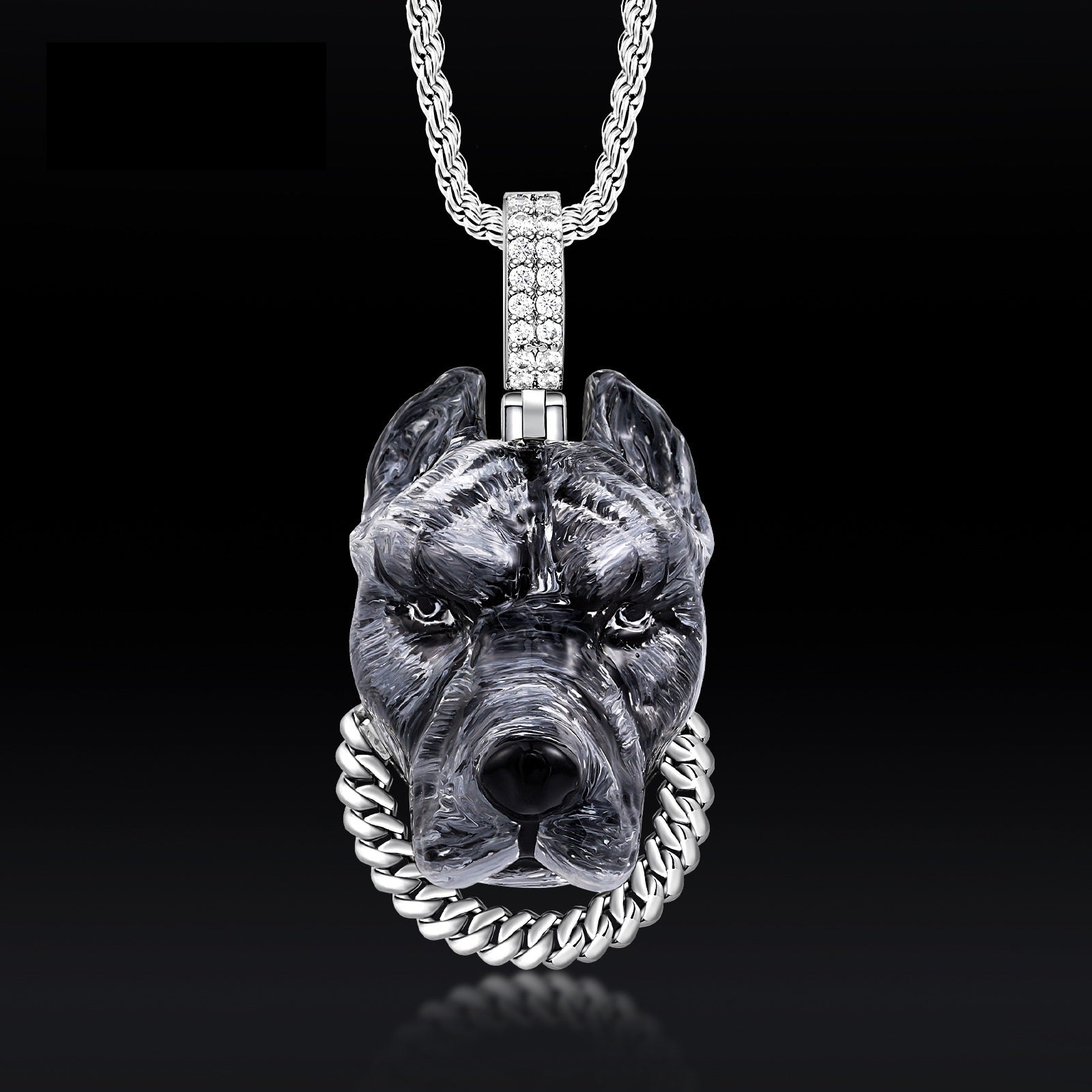 Bulldog Enamel Pendant