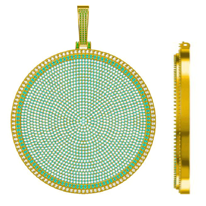 80MM 3D Disc Custom Pendant