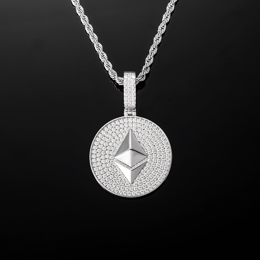 Moissanite Ethereum Pendant 3.3ct