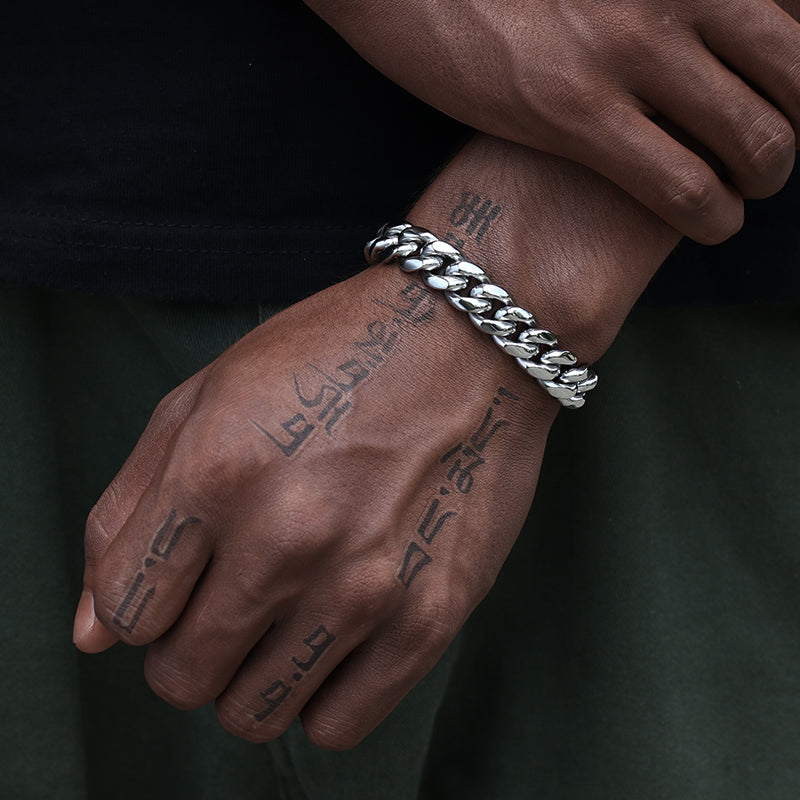 12MM Miami Cuban Link Set - White Gold