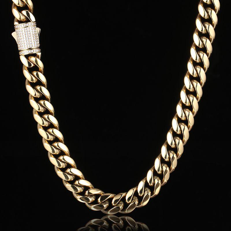 12MM Iced Out Clasp Miami Cuban Link Set