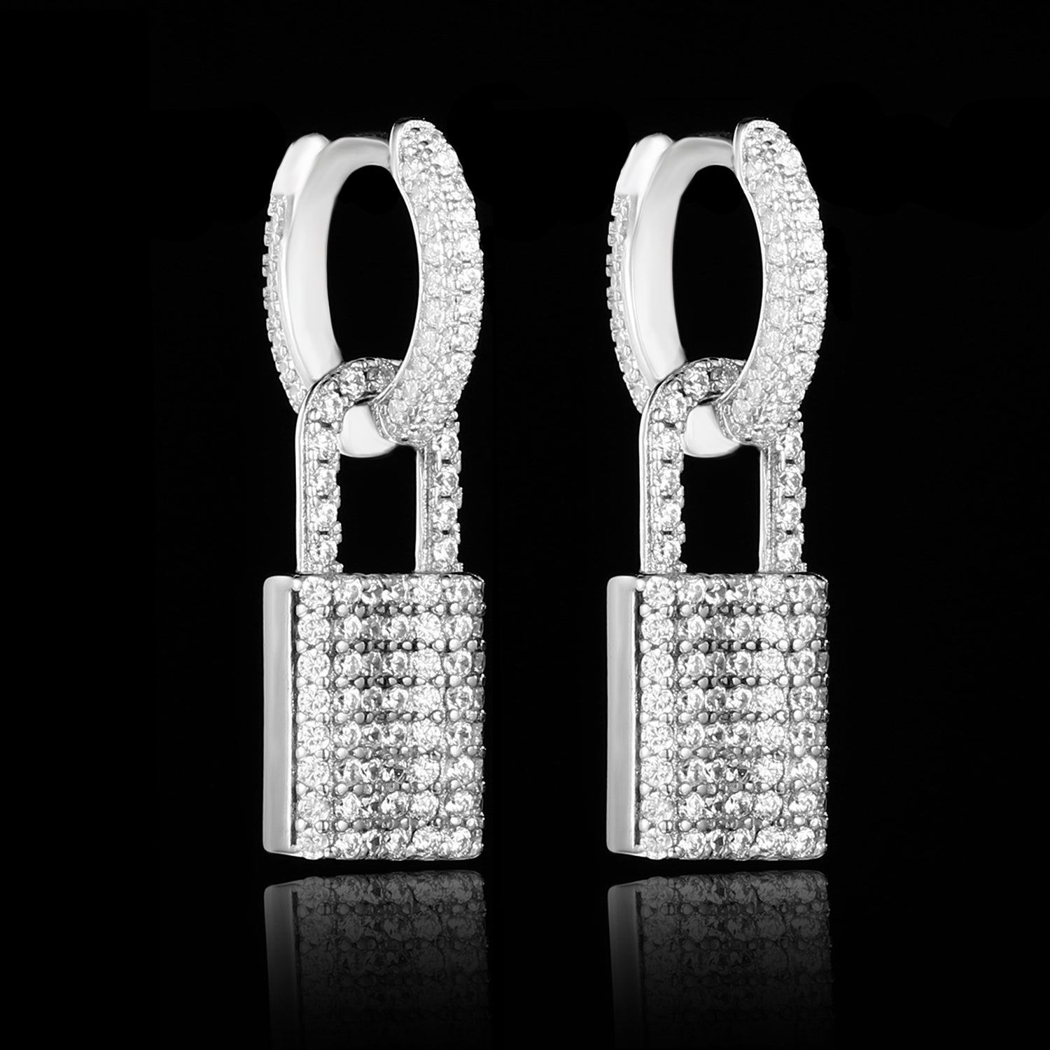 Iced Lock Earrings
