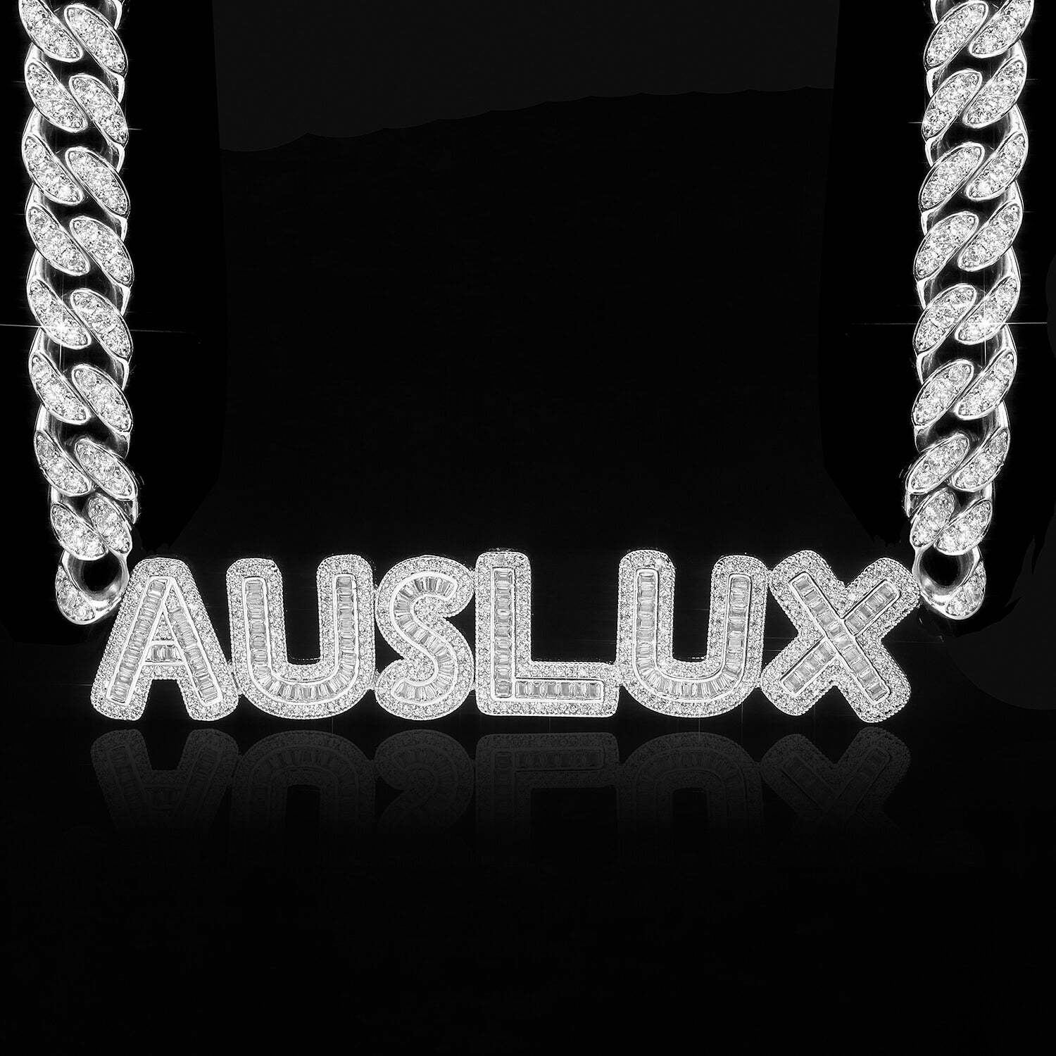 Iced Cuban And Custom Letter Pendant