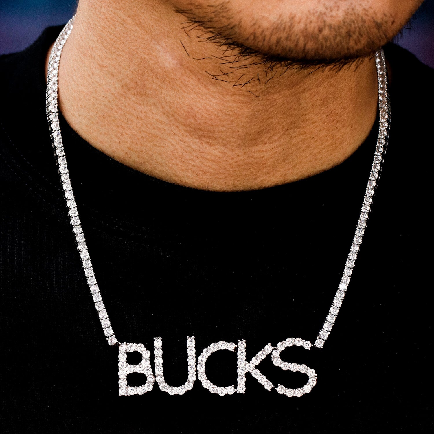 Custom Letter Tennis Pendant