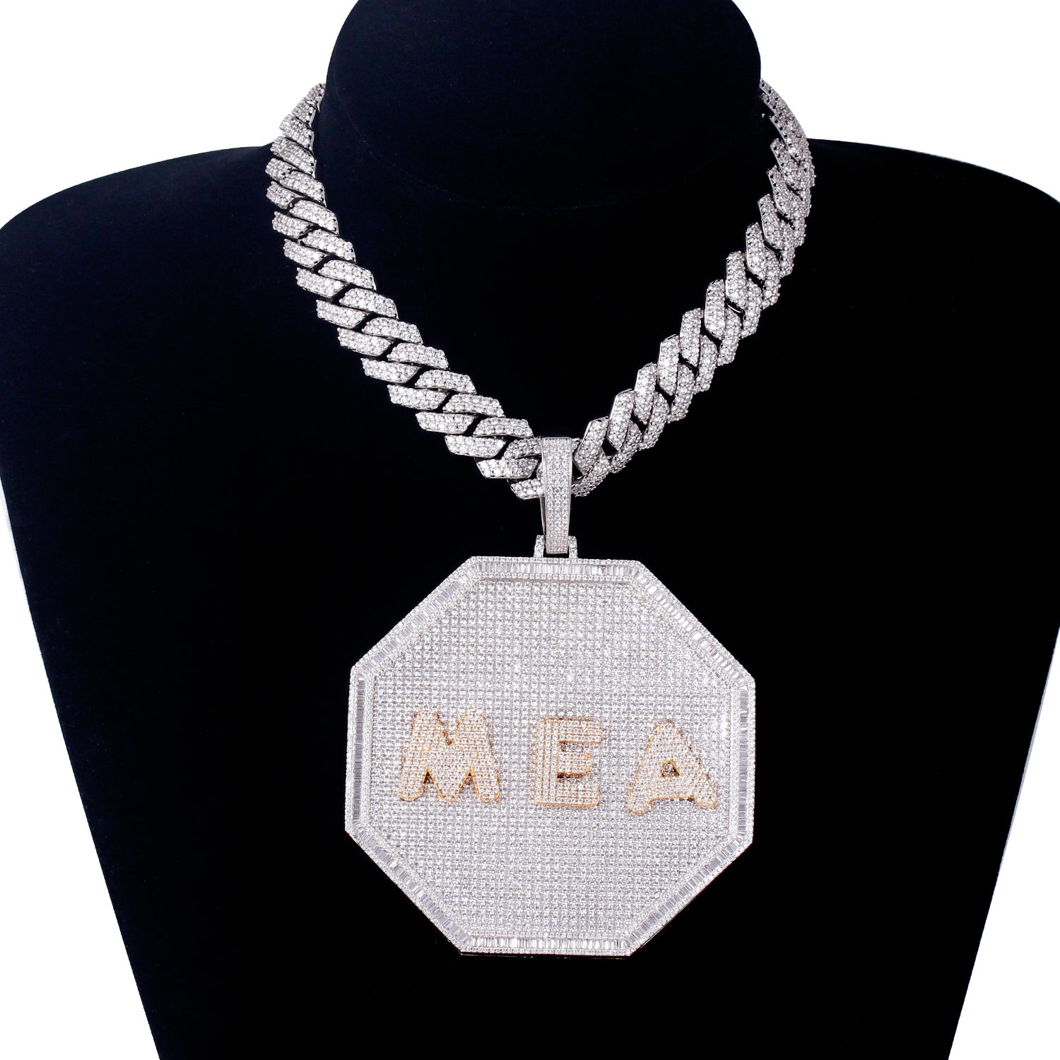 3D Big Octagon Custom Pendant