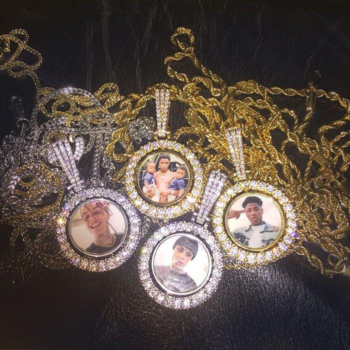 Custom Double Sided Rotating Photo Pendant