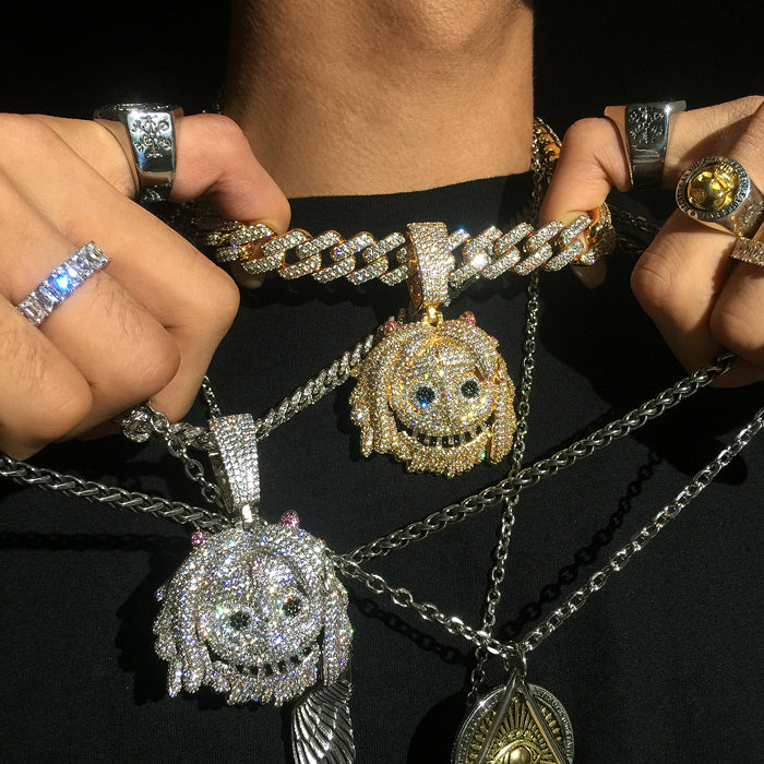Iced Smile Emoji Pendant