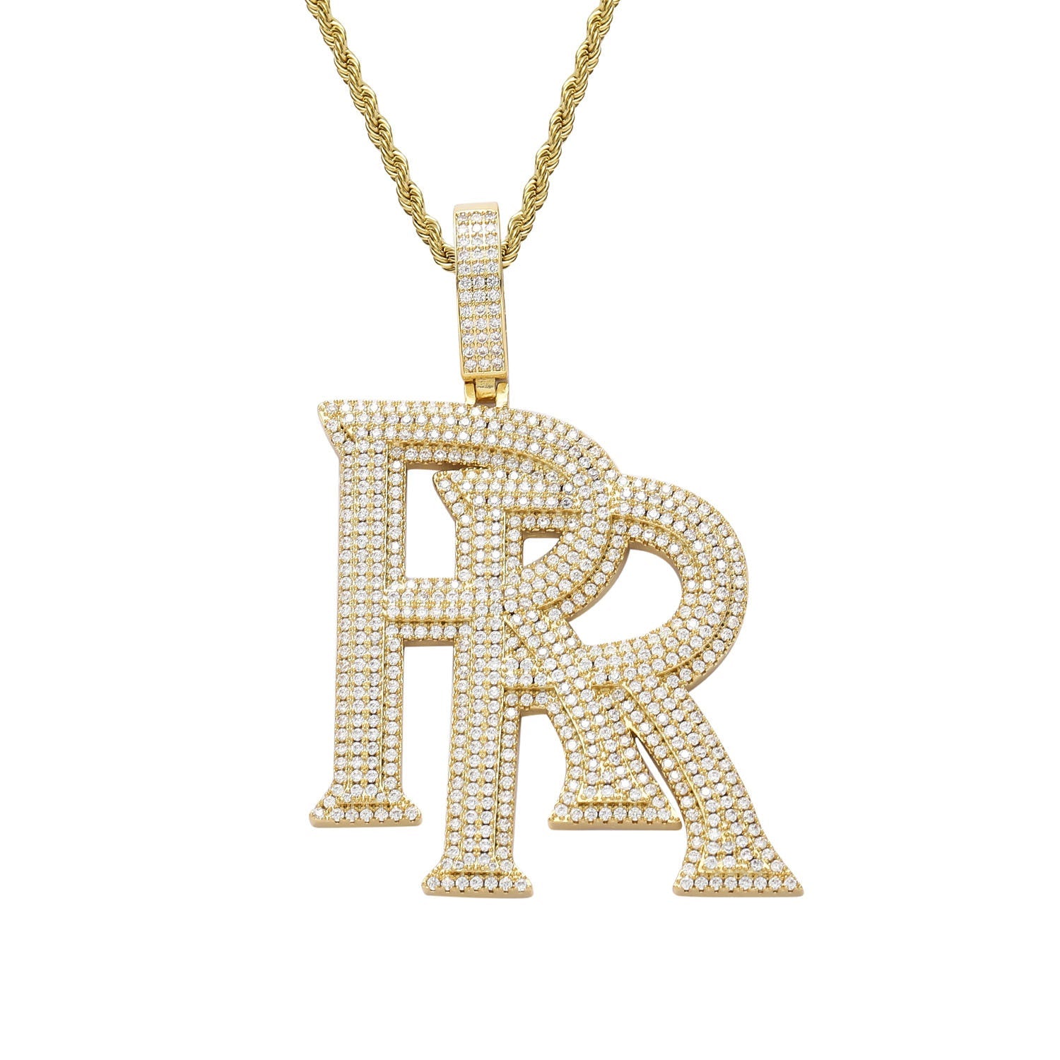 Iced RR Letter Pendant