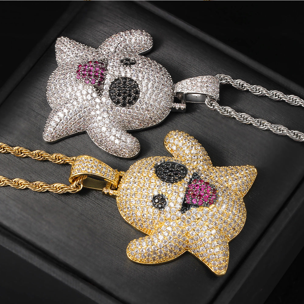 Iced Ghost Emoji Pendant