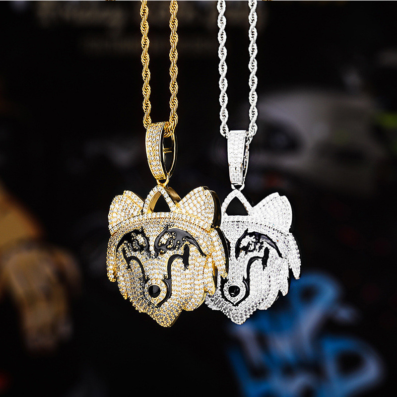 Iced Wolf Pendant