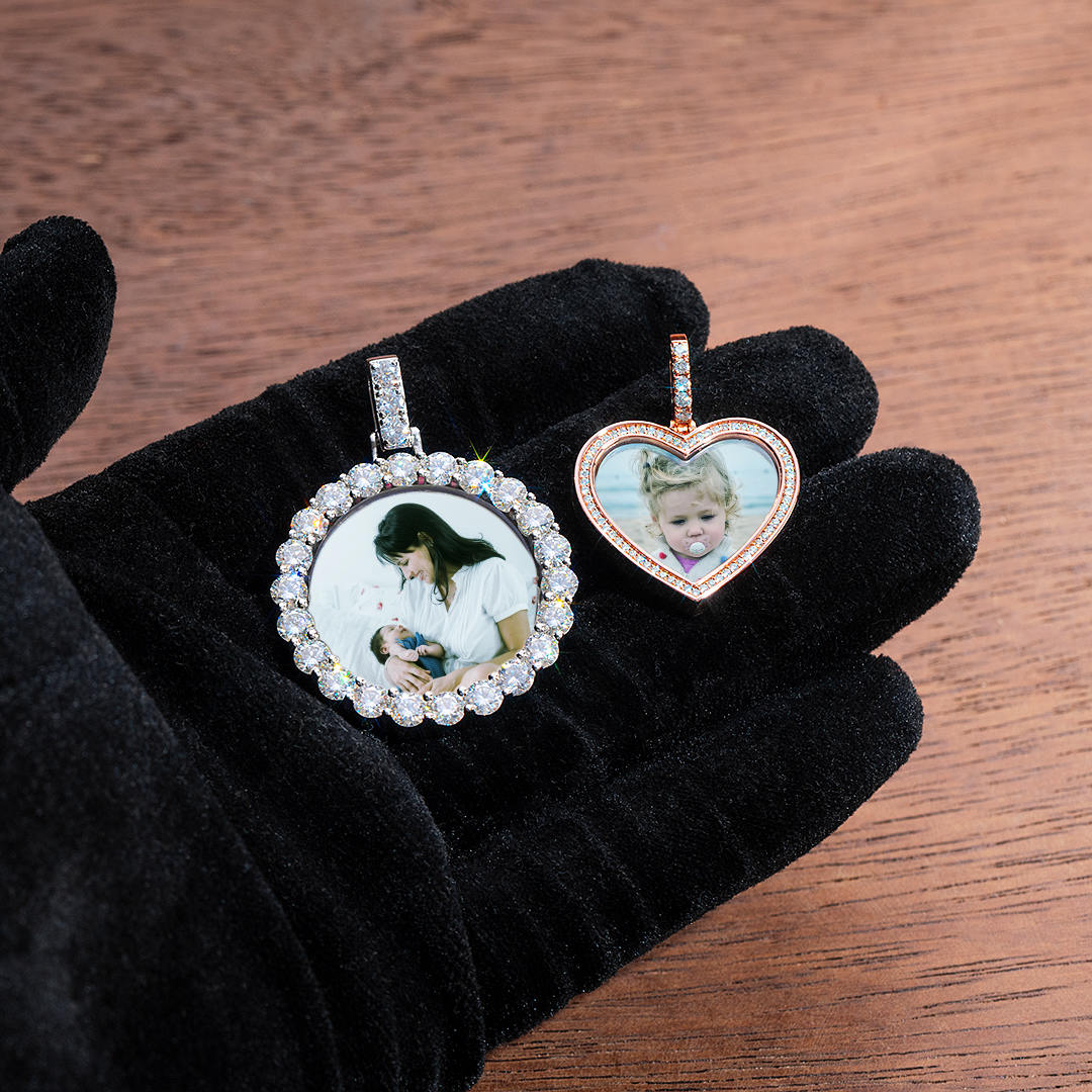 Custom Heart Shaped Photo Pendant