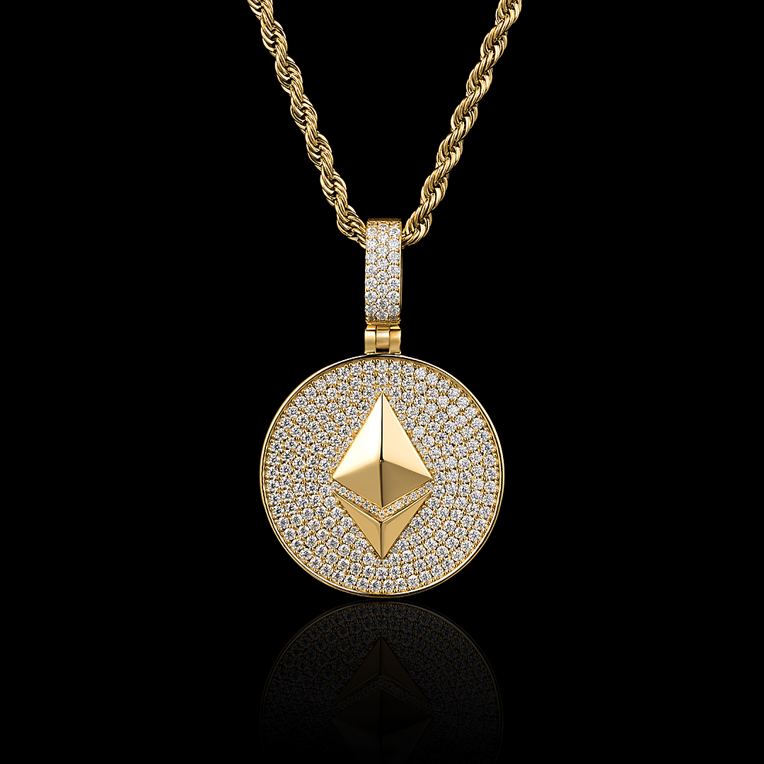 Moissanite Ethereum Pendant 3.3ct