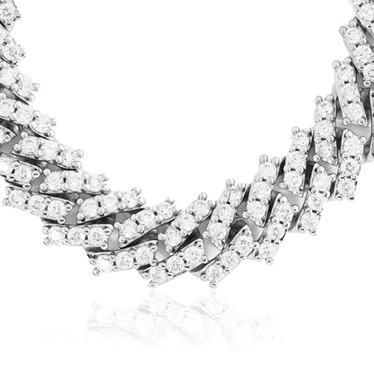 12MM One-Row Iced Prong Cuban Chain