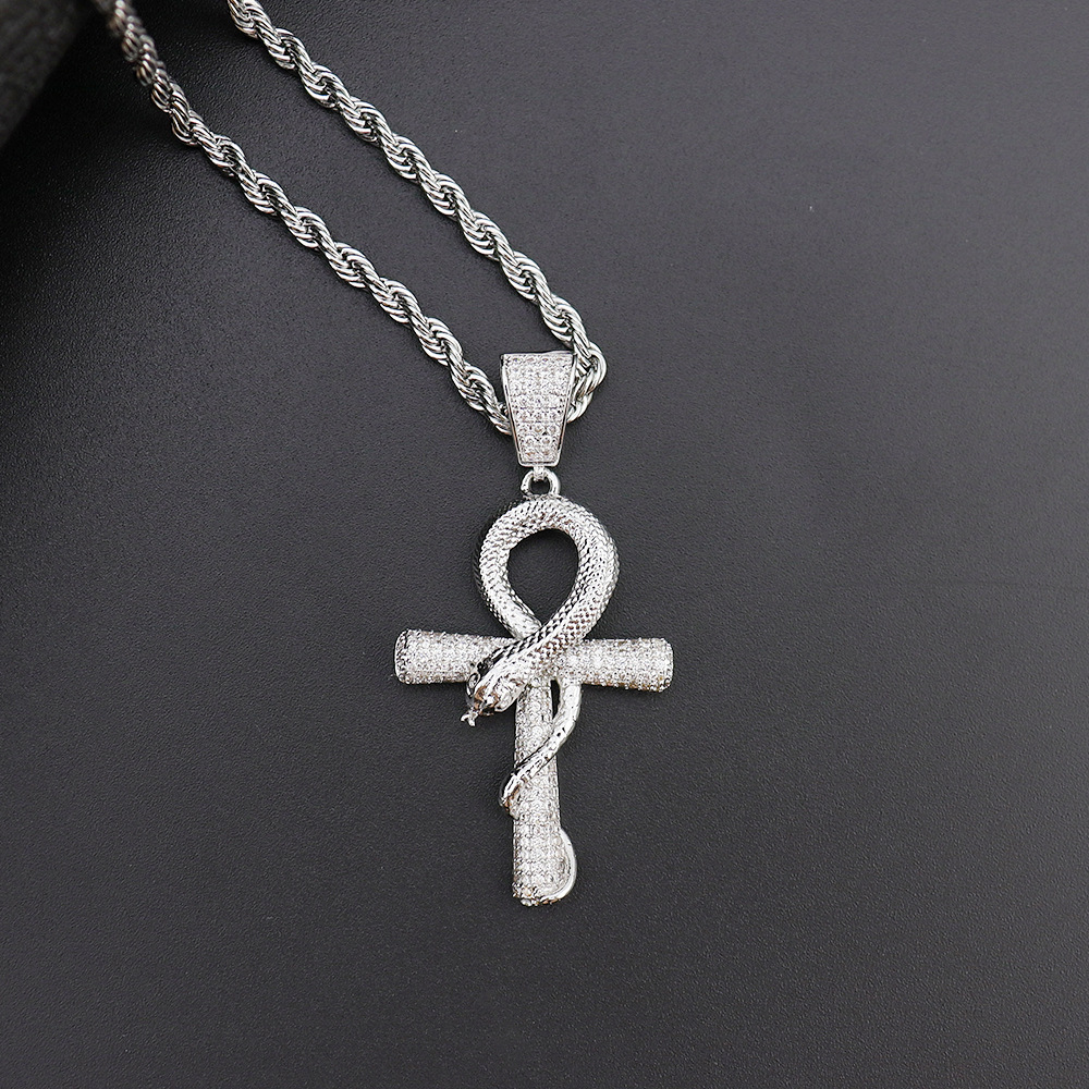 Snakelike Cross Pendant