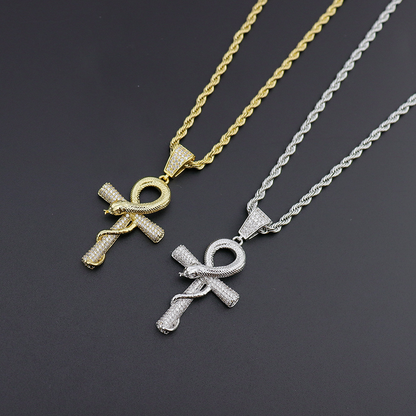 Snakelike Cross Pendant